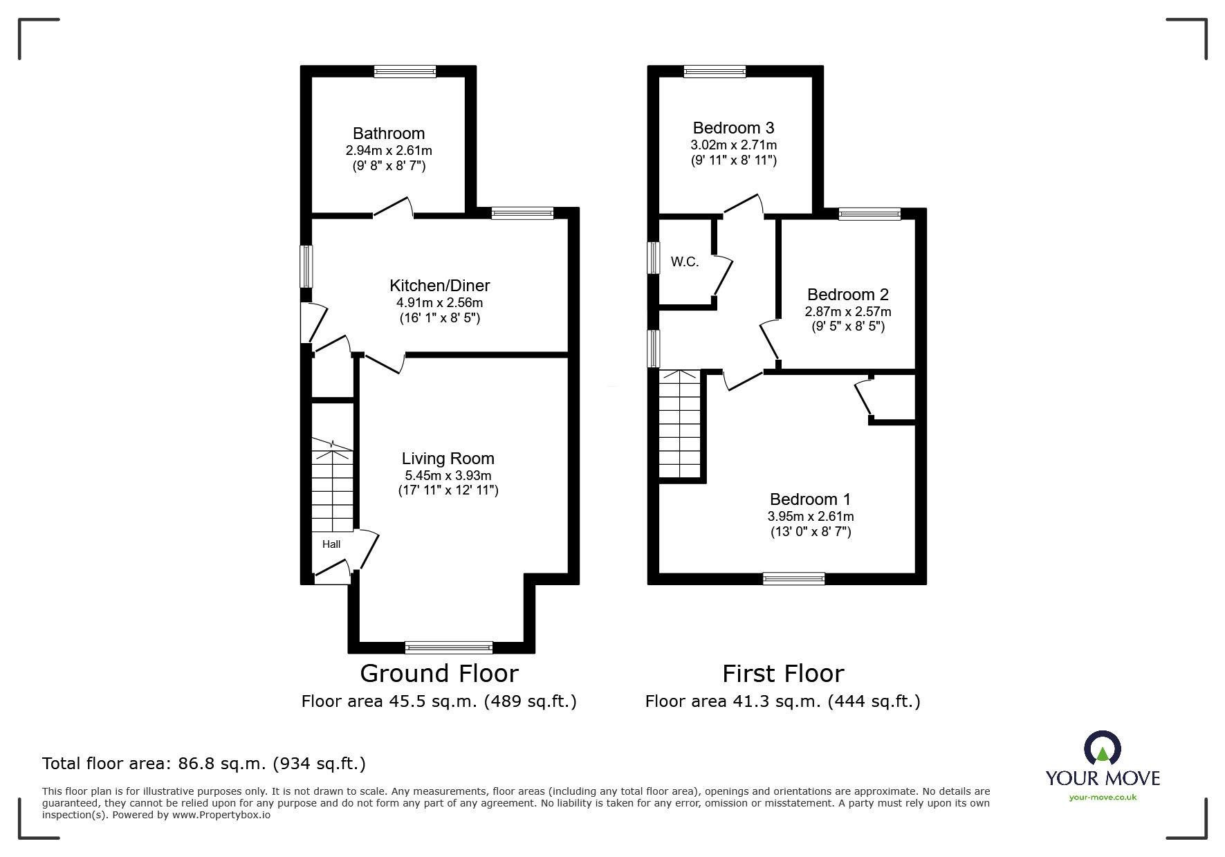 Floorplan of 3 bedroom Semi Detached House for sale, Abbots Road, Barnsley, South Yorkshire, S71