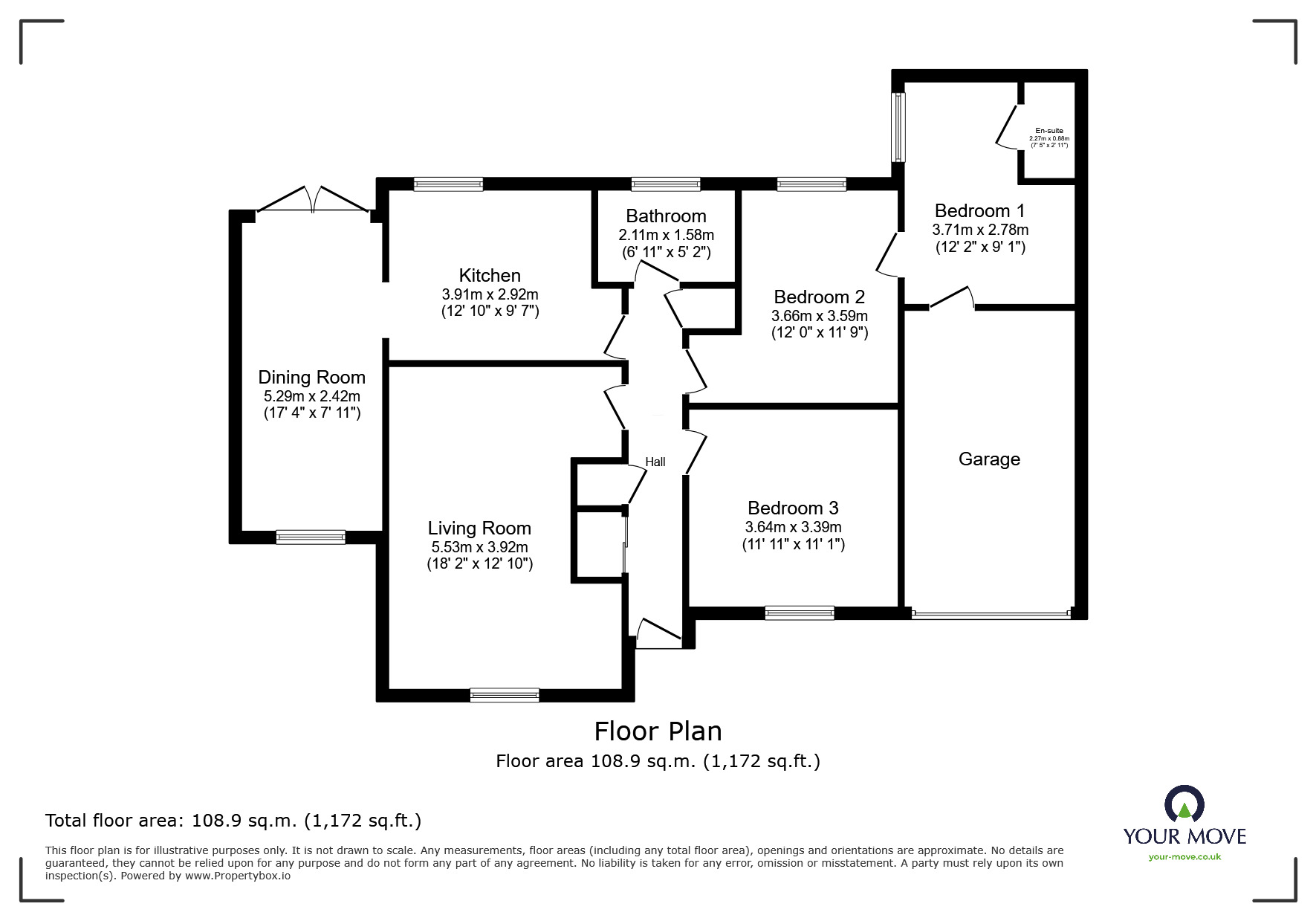 Floorplan of 3 bedroom Detached Bungalow for sale, Intake Lane, Barnsley, South Yorkshire, S75