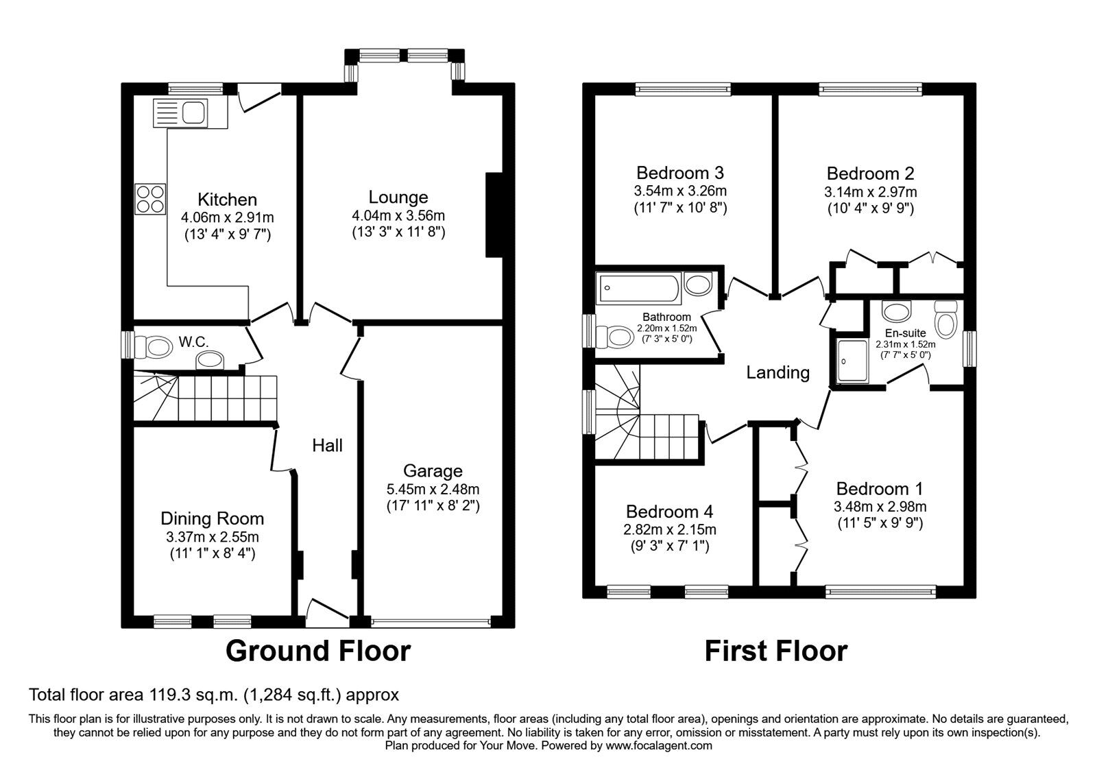 Floorplan of 4 bedroom Detached House for sale, Water Royd Drive, Dodworth, South Yorkshire, S75