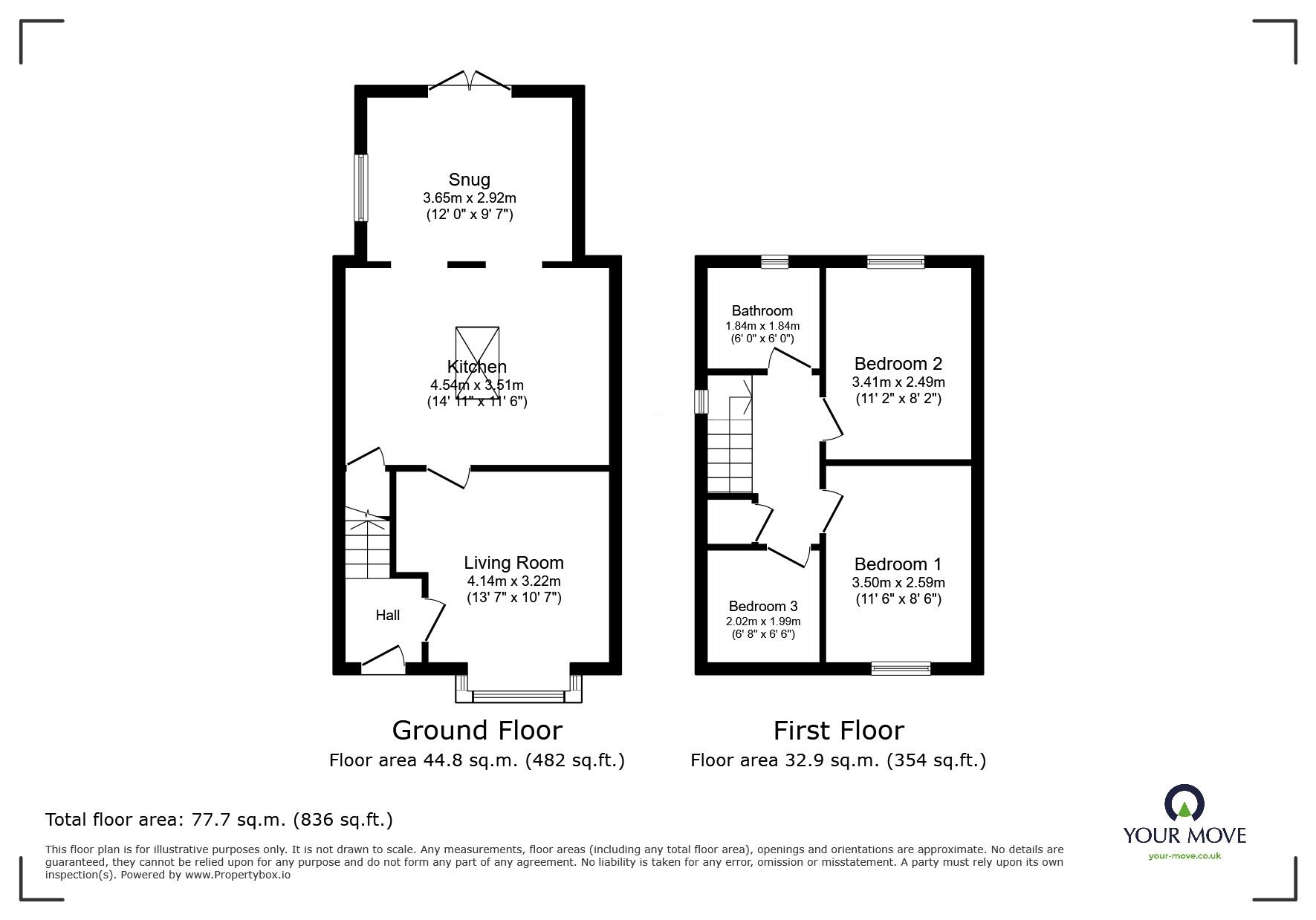 Floorplan of 3 bedroom Semi Detached House for sale, Elmbridge Close, Royston, South Yorkshire, S71