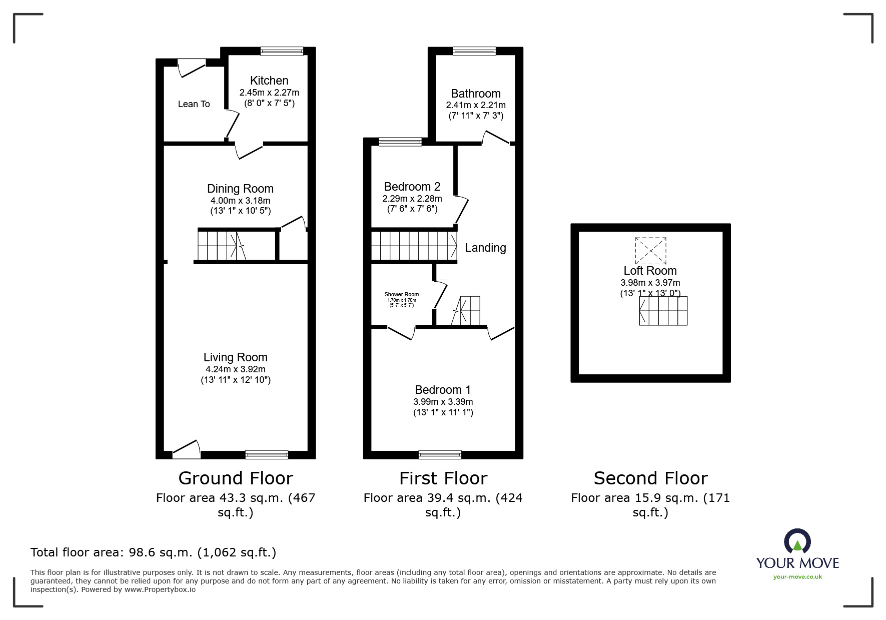 Floorplan of 3 bedroom Mid Terrace House for sale, Jackson Street, Cudworth, South Yorkshire, S72