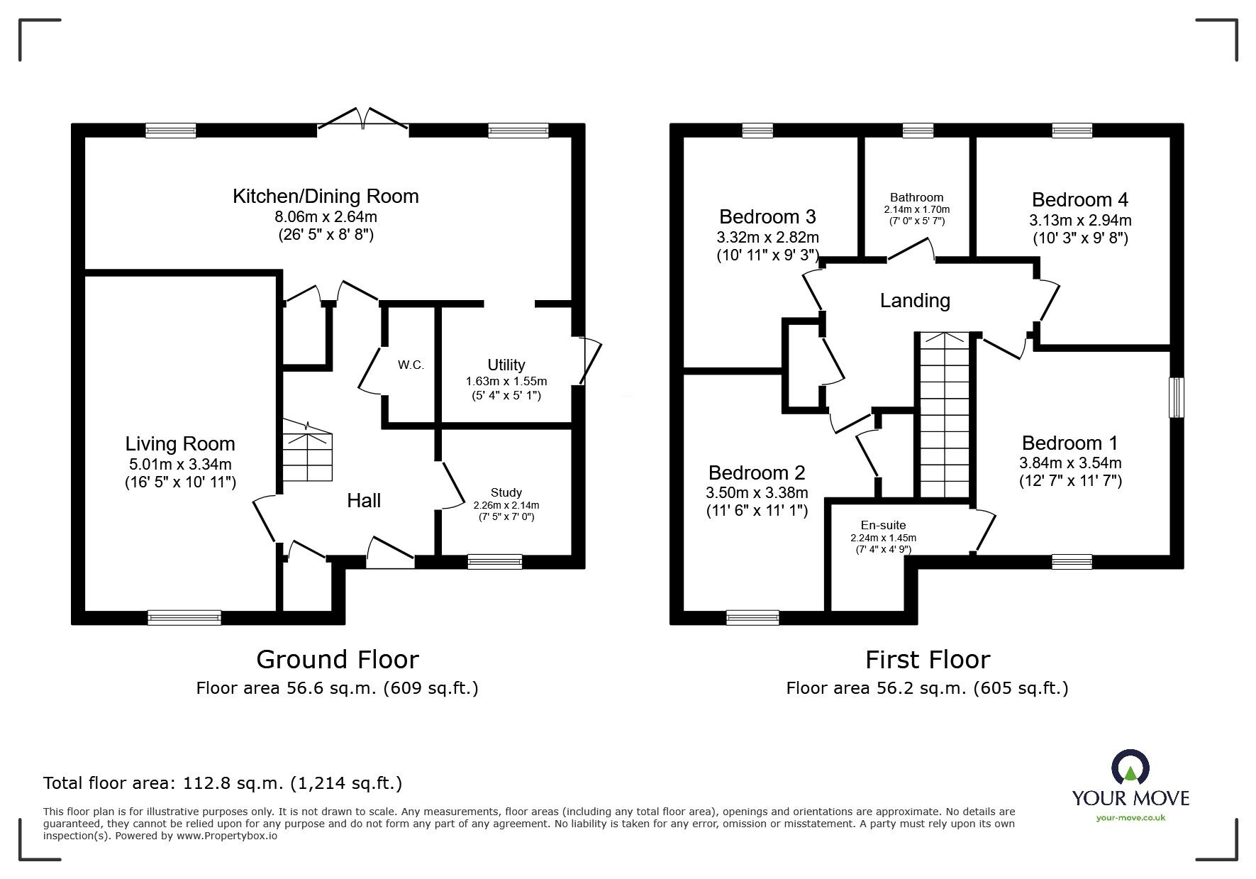 Floorplan of 4 bedroom Detached House for sale, Newland Avenue, Cudworth, South Yorkshire, S72