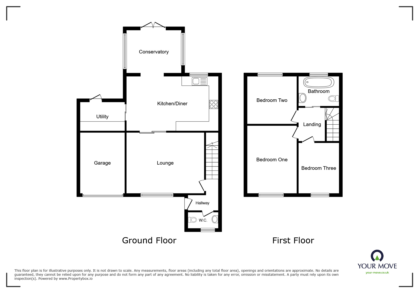 Floorplan of 3 bedroom Semi Detached House to rent, Crown Well Hill, Ardsley, South Yorkshire, S71