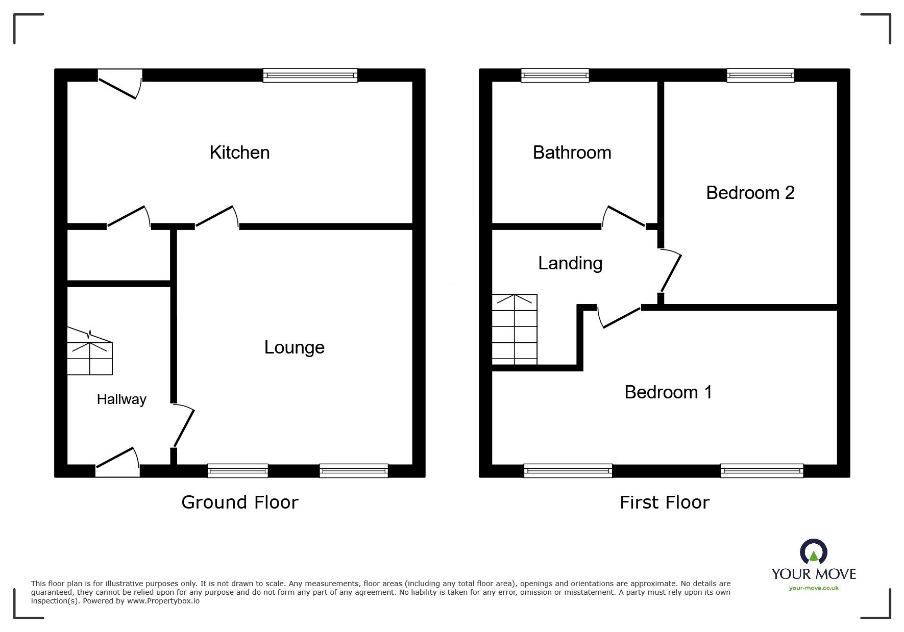 Floorplan of 2 bedroom Semi Detached House for sale, Dickinson Place, Barnsley, South Yorkshire, S70