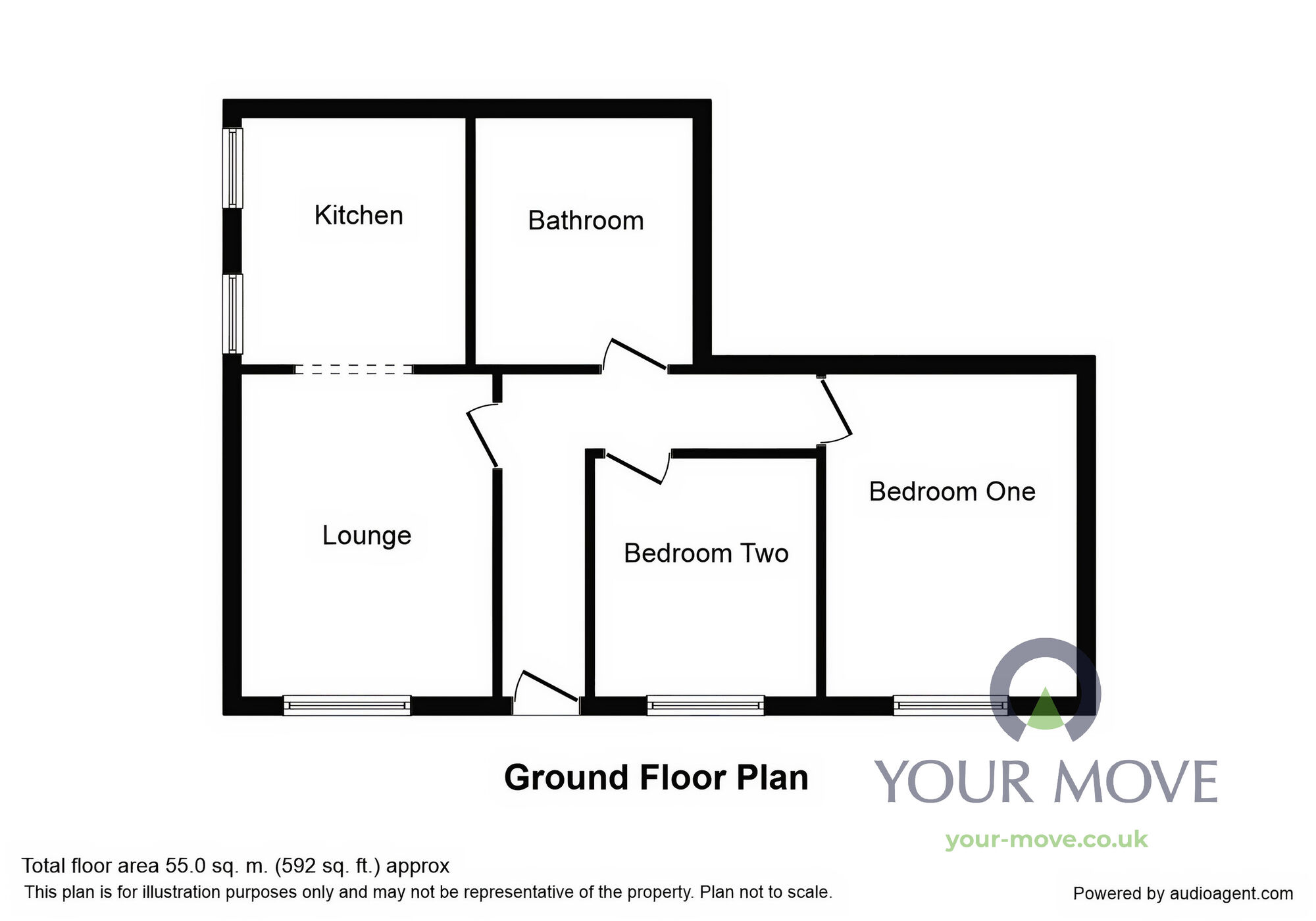 Floorplan of 2 bedroom  Flat to rent, Burton Road, Barnsley, South Yorkshire, S71