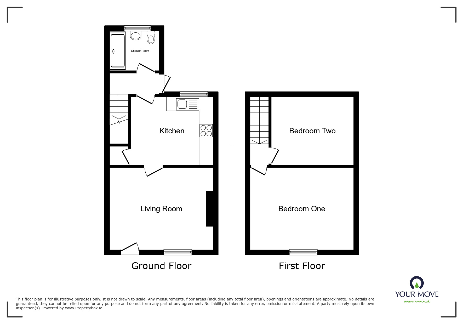Floorplan of 2 bedroom Mid Terrace House to rent, Kelvin Grove, Wombwell, South Yorkshire, S73