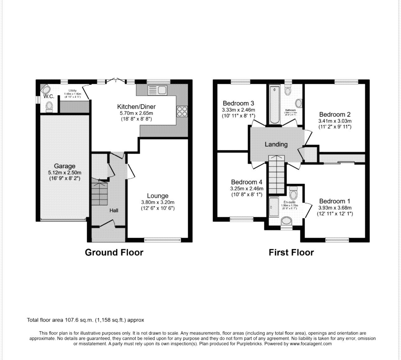 Floorplan of 4 bedroom Detached House for sale, Parish Green, Royston, South Yorkshire, S71