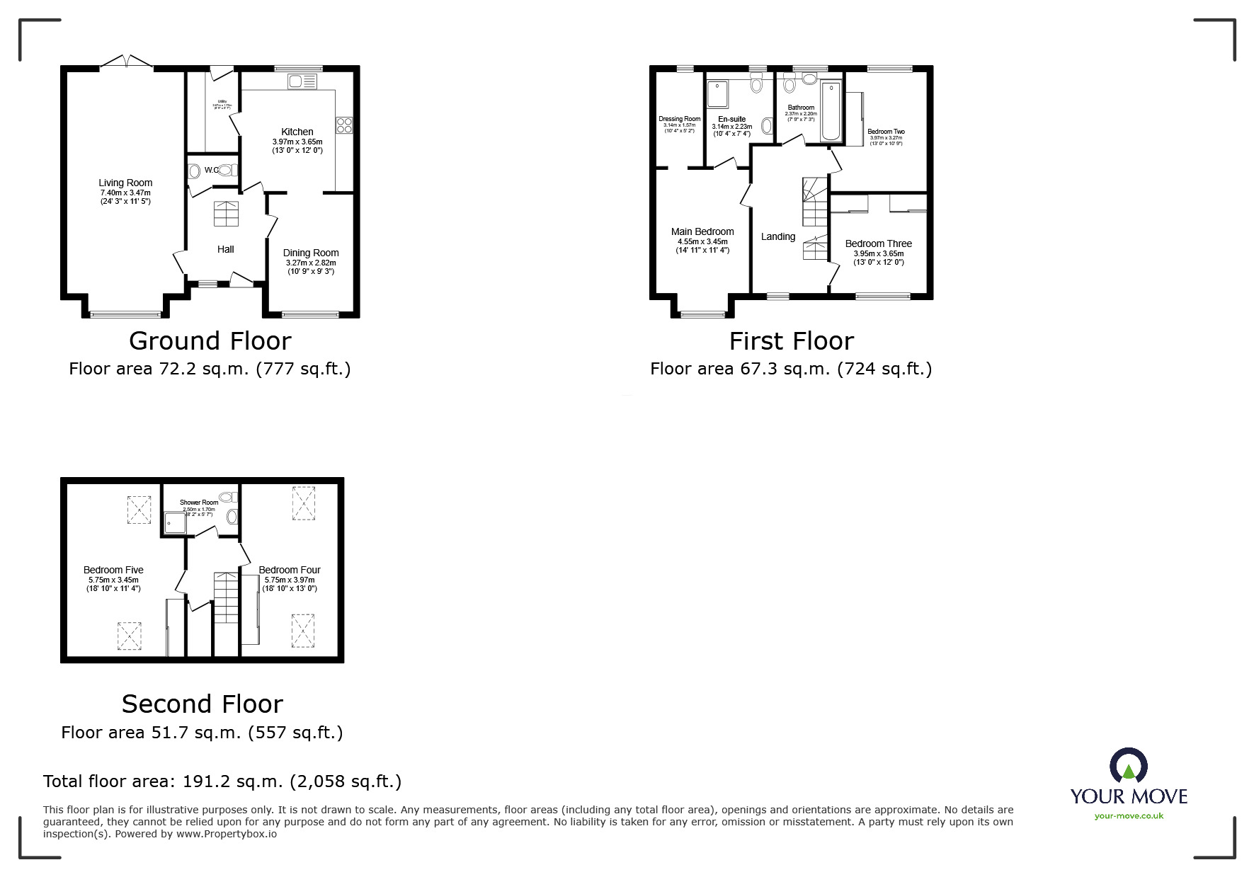 Floorplan of 5 bedroom Detached House for sale, Grosvenor Walk, Barnsley, South Yorkshire, S70