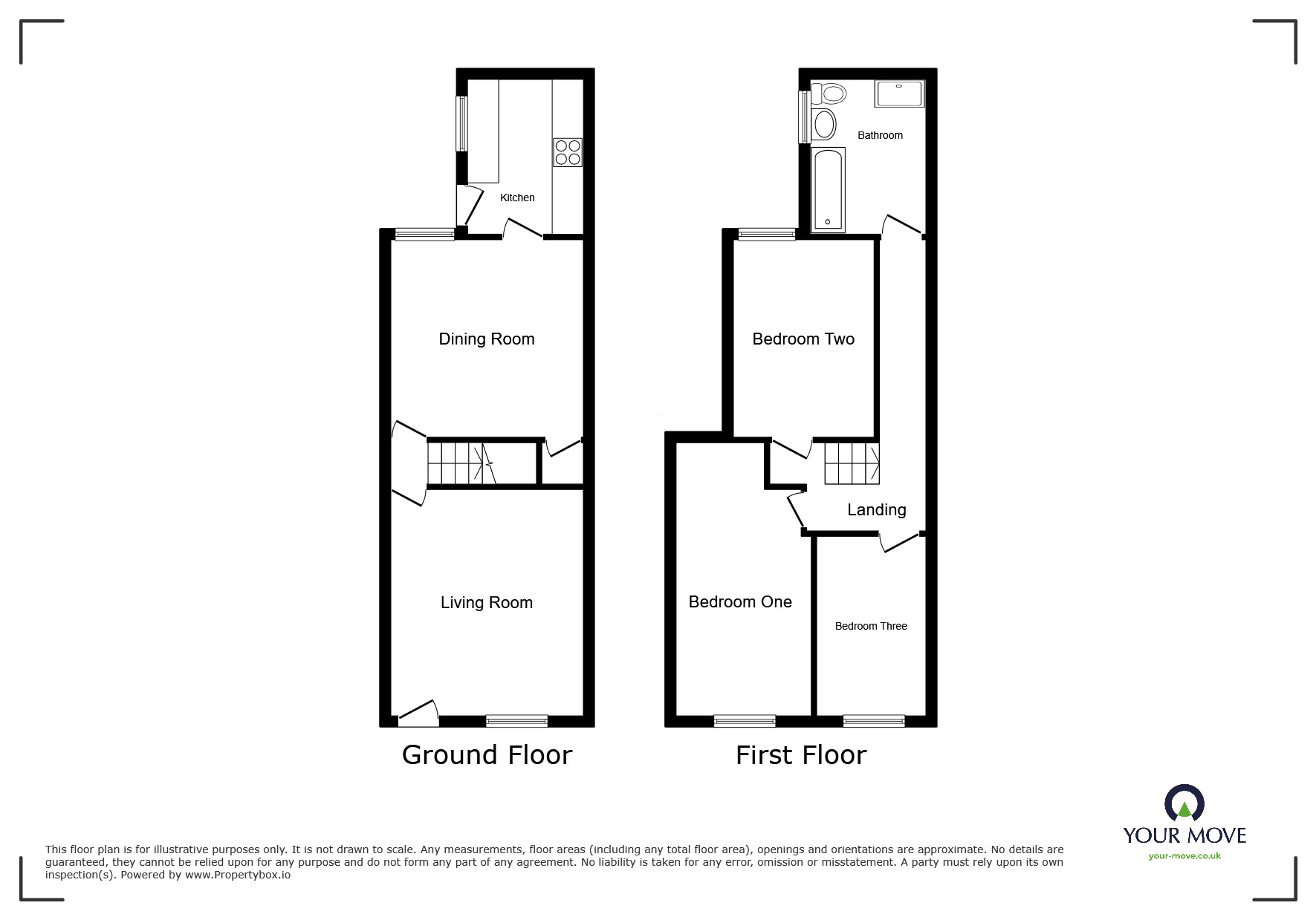 Floorplan of 3 bedroom Mid Terrace House to rent, Avenue Road, Wath-upon-Dearne, South Yorkshire, S63