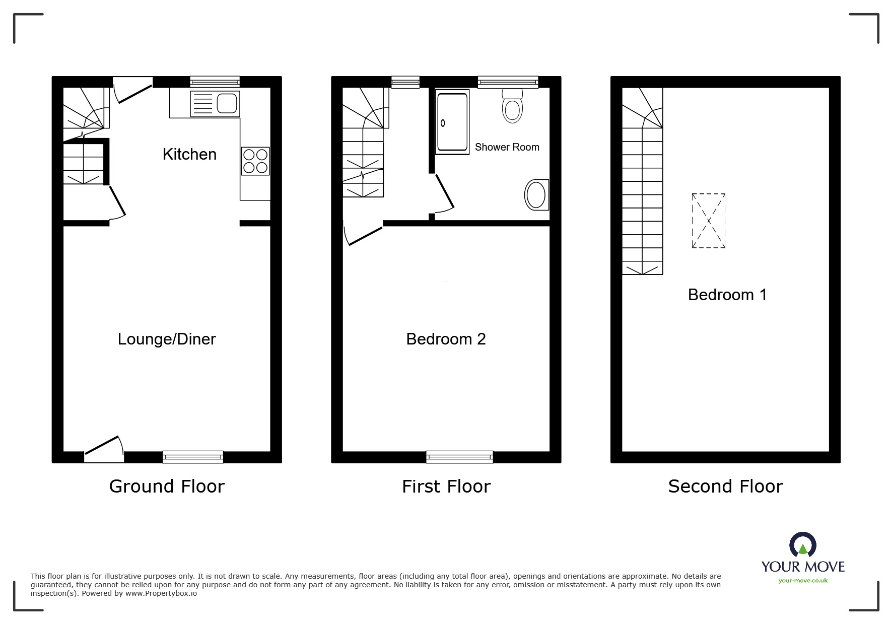 Floorplan of 2 bedroom Mid Terrace House for sale, Victor Terrace, Barnsley, South Yorkshire, S70