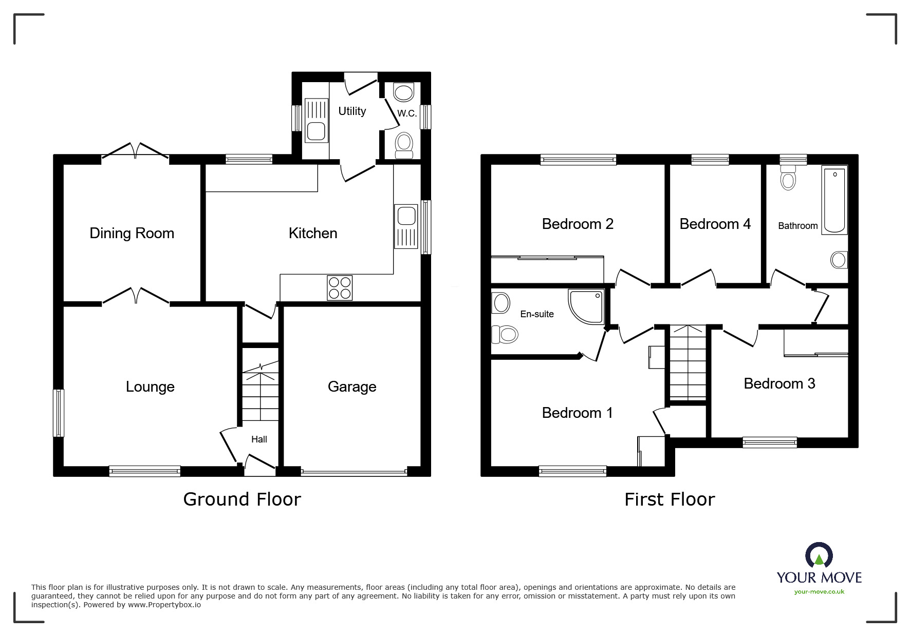 Floorplan of 4 bedroom Detached House to rent, High Greave, Barnsley, South Yorkshire, S71