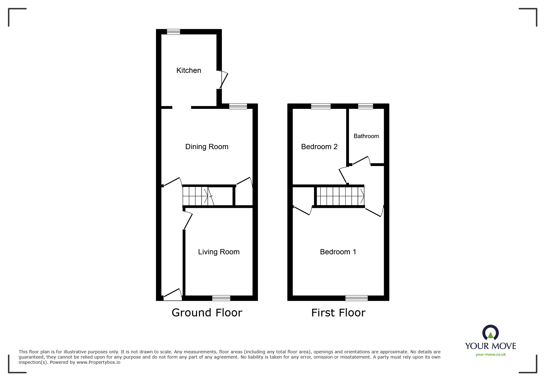 Floorplan of 2 bedroom Mid Terrace House for sale, Hawthorne Street, Barnsley, South Yorkshire, S70