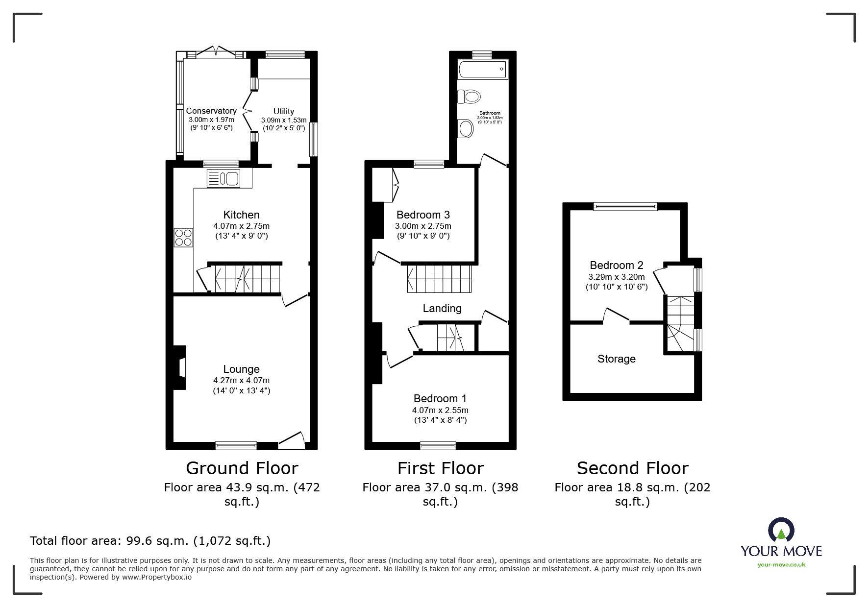 Floorplan of 3 bedroom End Terrace House for sale, Chapel Street, Barnsley, South Yorkshire, S71