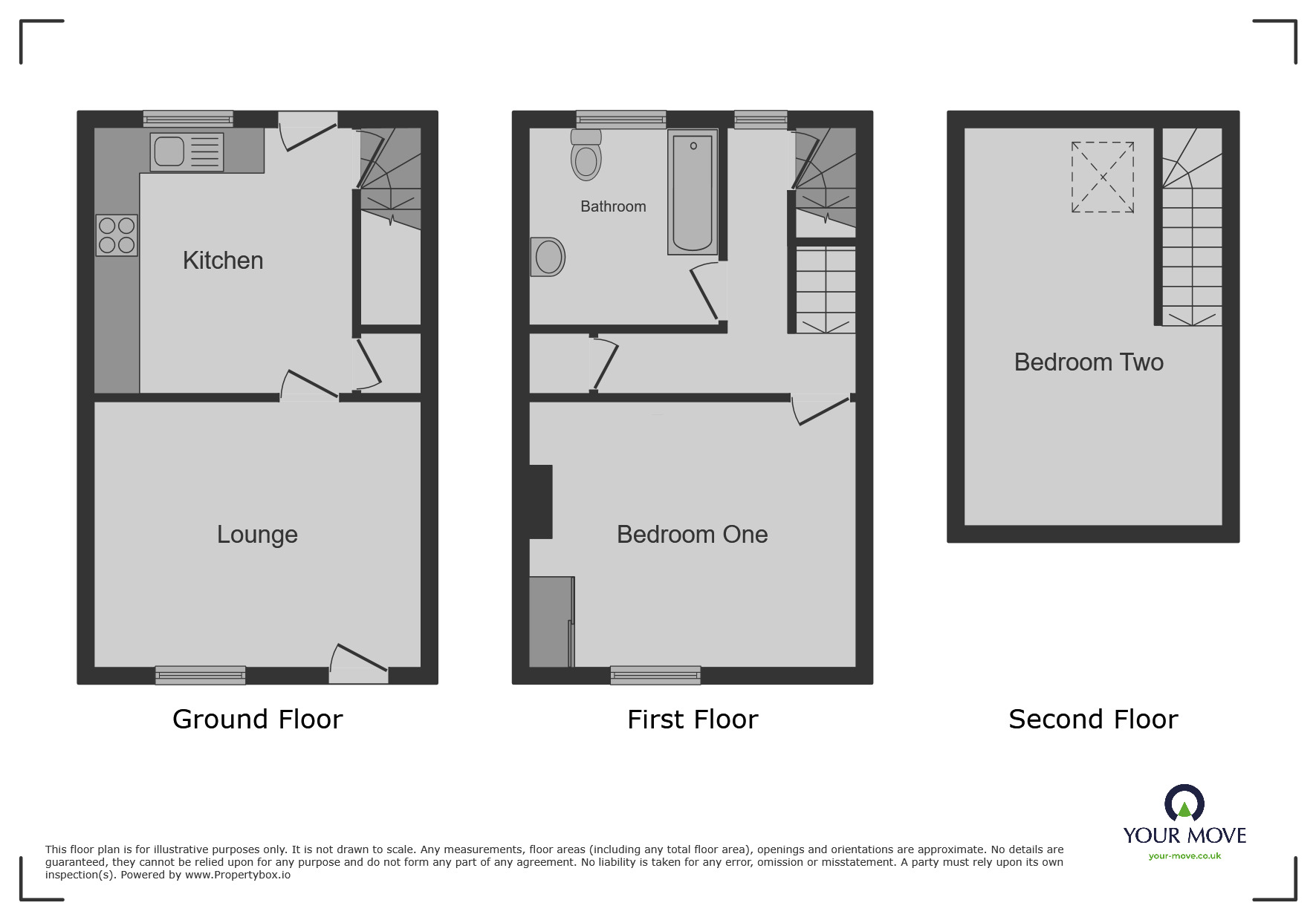 Floorplan of 2 bedroom Mid Terrace House to rent, School Street, Great Houghton, South Yorkshire, S72