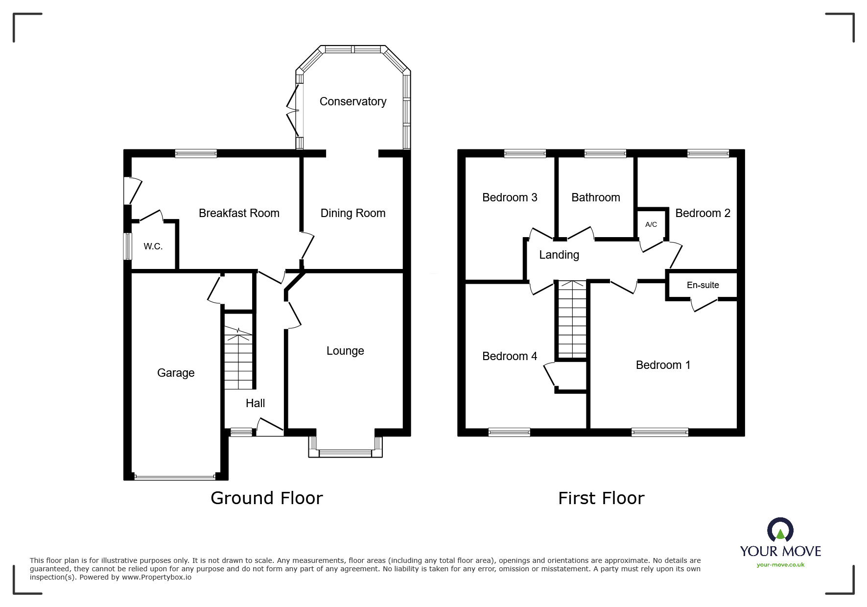 Floorplan of 4 bedroom Detached House for sale, Brettas Park, Barnsley, South Yorkshire, S71
