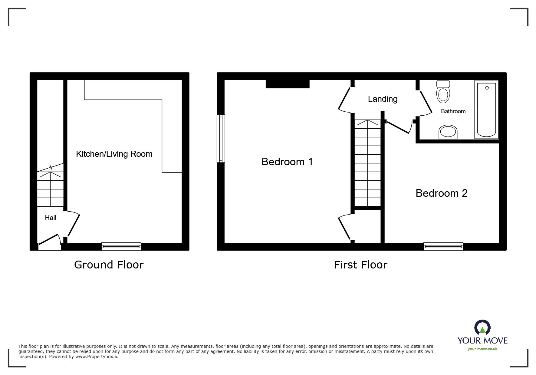 Floorplan of 2 bedroom  Flat to rent, Snape Hill Road, Darfield, South Yorkshire, S73