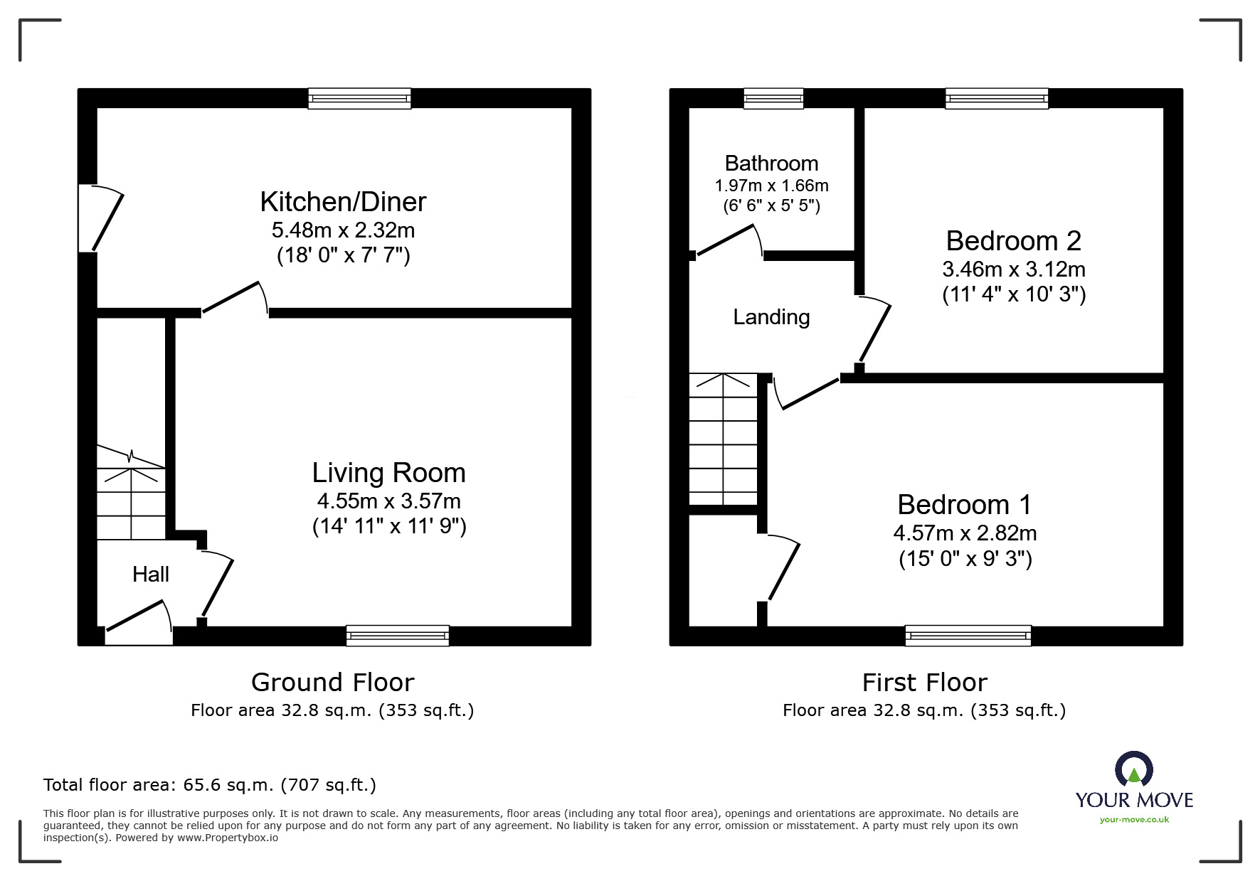 Floorplan of 2 bedroom End Terrace House for sale, Coronation Avenue, Grimethorpe, South Yorkshire, S72