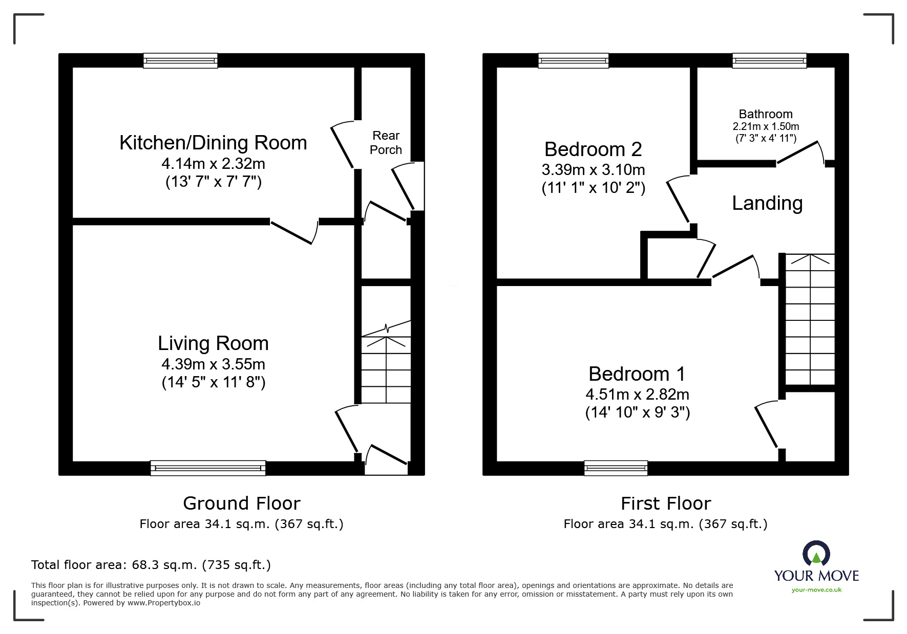 Floorplan of 2 bedroom End Terrace House for sale, Duke Street, Grimethorpe, South Yorkshire, S72