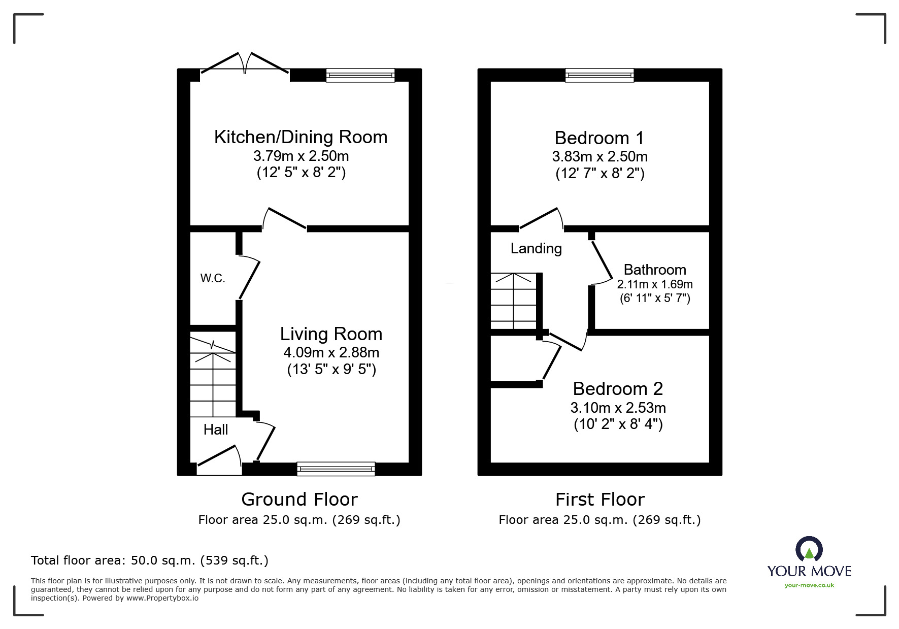 Floorplan of 2 bedroom Detached House for sale, Bellcross Way, Barnsley, South Yorkshire, S71