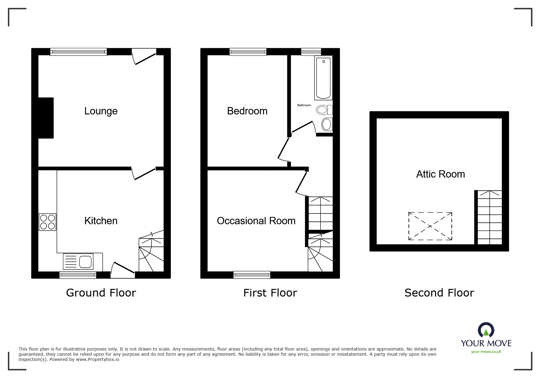 Floorplan of 2 bedroom End Terrace House to rent, Sherwood Street, Barnsley, South Yorkshire, S71