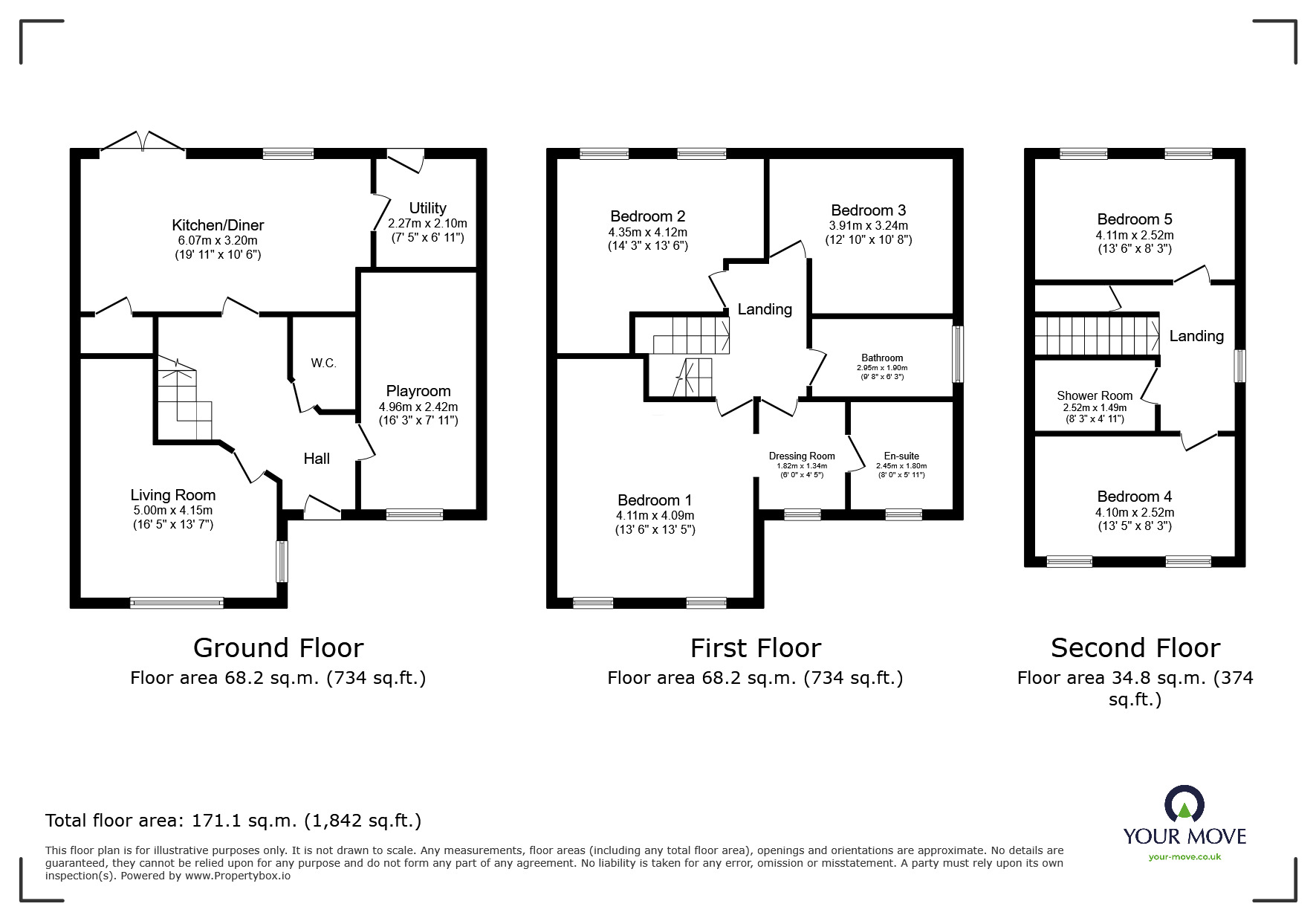 Floorplan of 5 bedroom Detached House for sale, Darley Cross, Worsbrough, South Yorkshire, S70