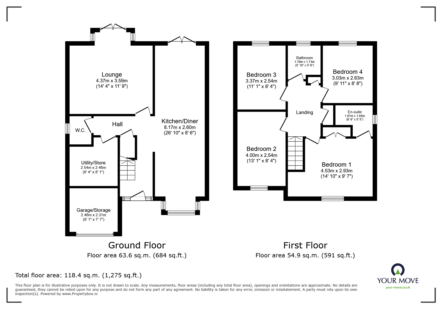 Floorplan of 4 bedroom Detached House for sale, Arundel Gardens, Royston, South Yorkshire, S71