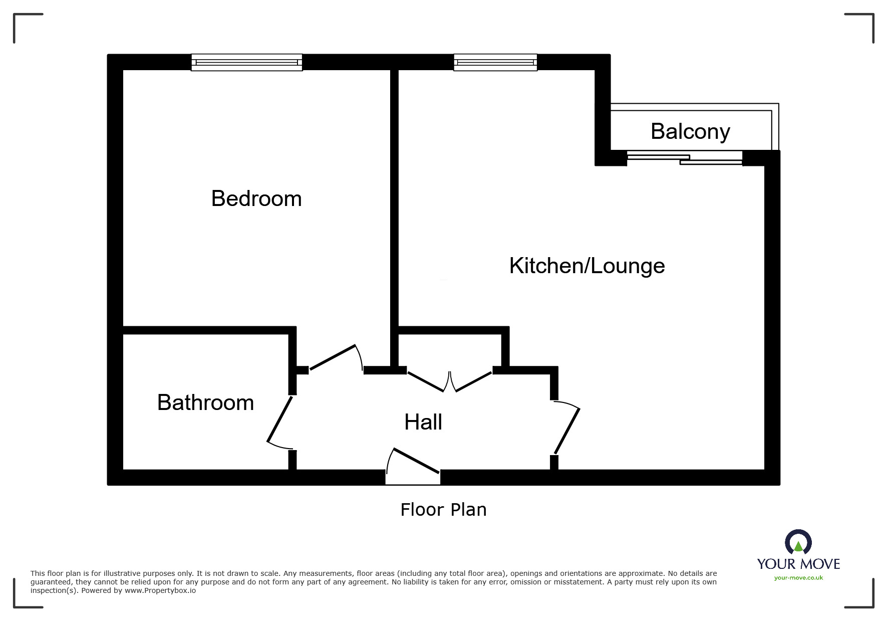 Floorplan of 1 bedroom  Flat for sale, Fitzwilliam Street, Barnsley, South Yorkshire, S70