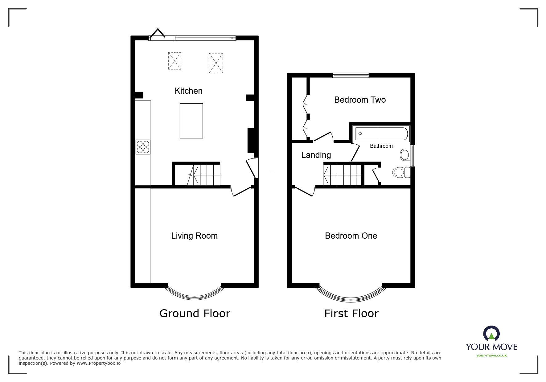 Floorplan of 2 bedroom Semi Detached House to rent, Laithes Crescent, Barnsley, South Yorkshire, S71