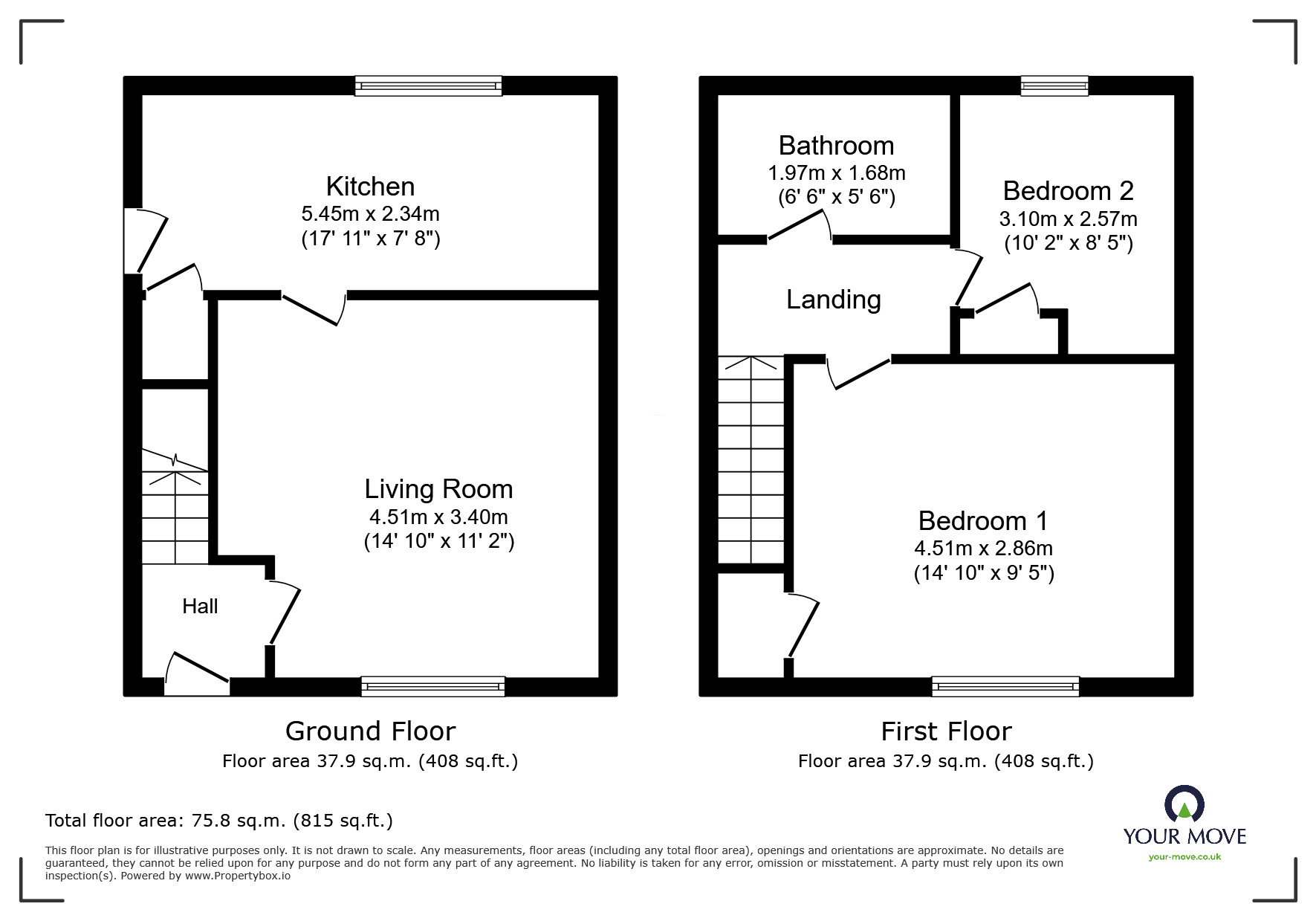 Floorplan of 2 bedroom End Terrace House for sale, Duke Street, Grimethorpe, South Yorkshire, S72