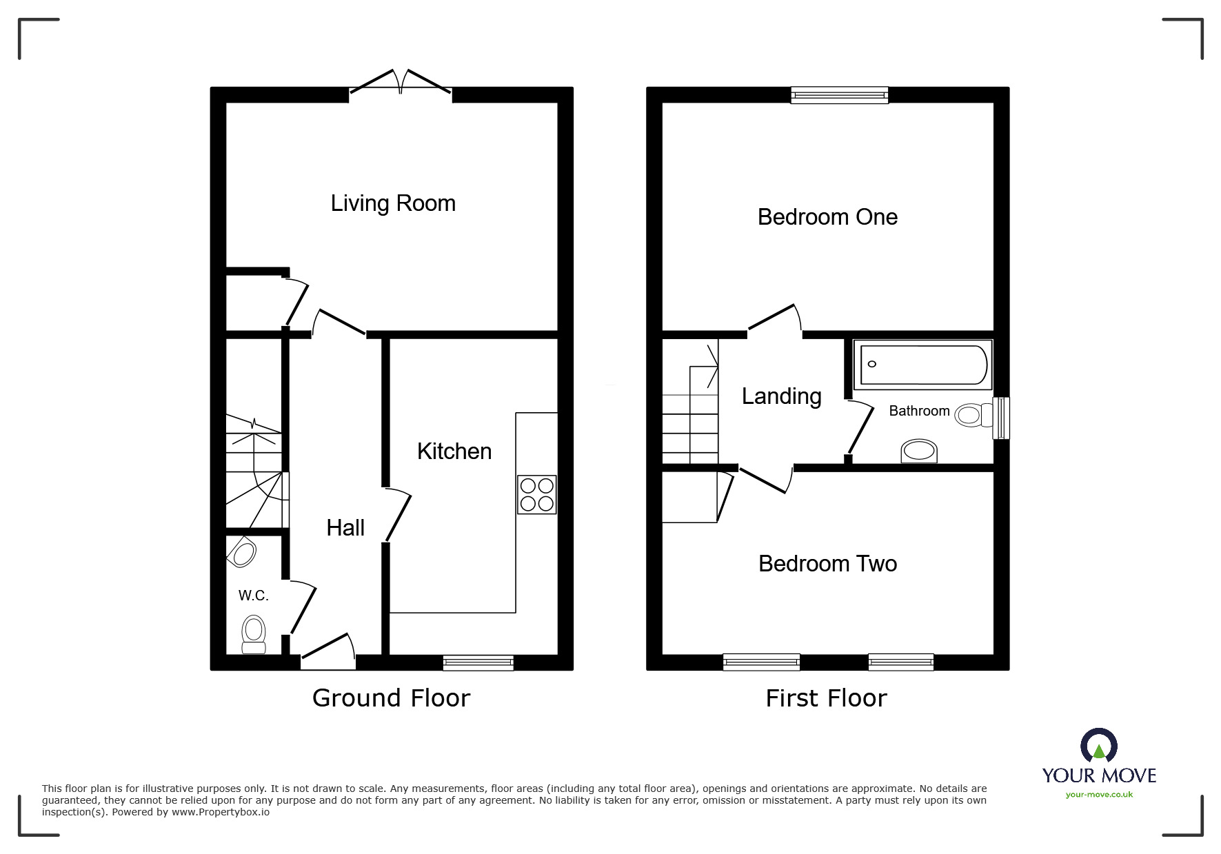 Floorplan of 2 bedroom Semi Detached House to rent, Larch Place, Barnsley, South Yorkshire, S70