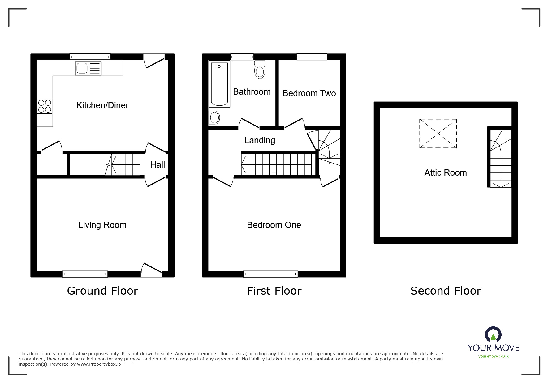 Floorplan of 3 bedroom Mid Terrace House to rent, Mottram Street, Barnsley, South Yorkshire, S71