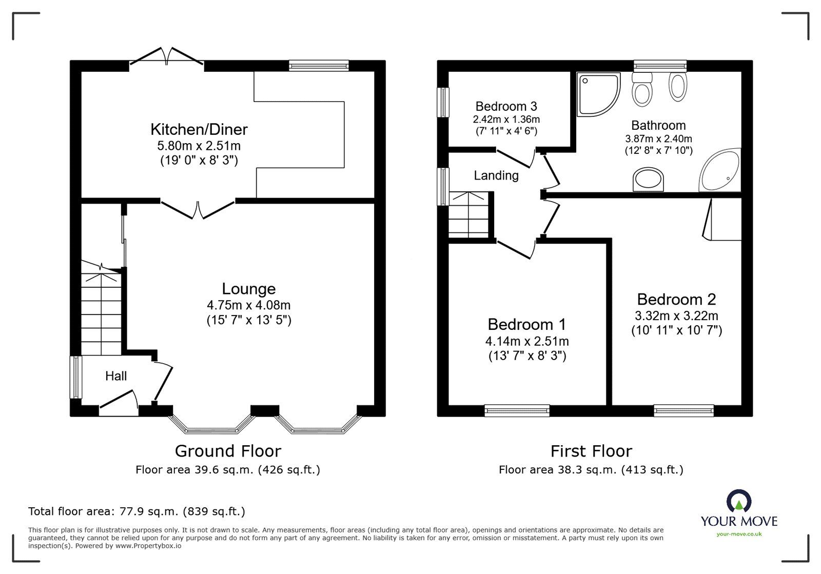 Floorplan of 3 bedroom Semi Detached House for sale, Burton Crescent, Barnsley, South Yorkshire, S71