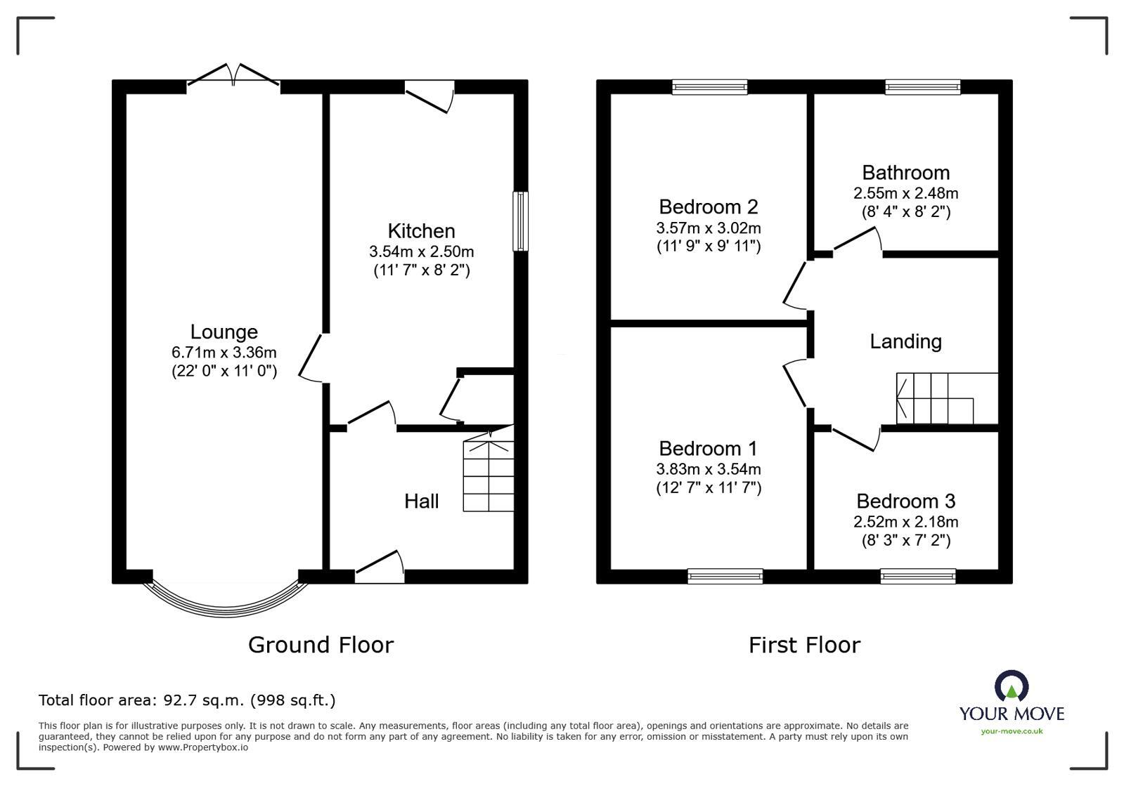 Floorplan of 3 bedroom Semi Detached House for sale, Ardsley Road, Worsbrough, Barnsley, S70
