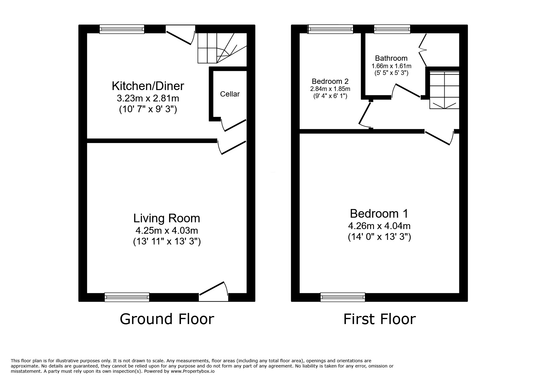 Floorplan of 2 bedroom Mid Terrace House to rent, Saville Terrace, Barnsley, S70
