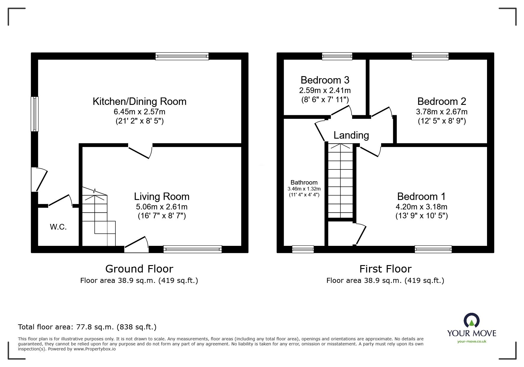 Floorplan of 3 bedroom Semi Detached House for sale, Coronation Avenue, Grimethorpe, Barnsley, S72