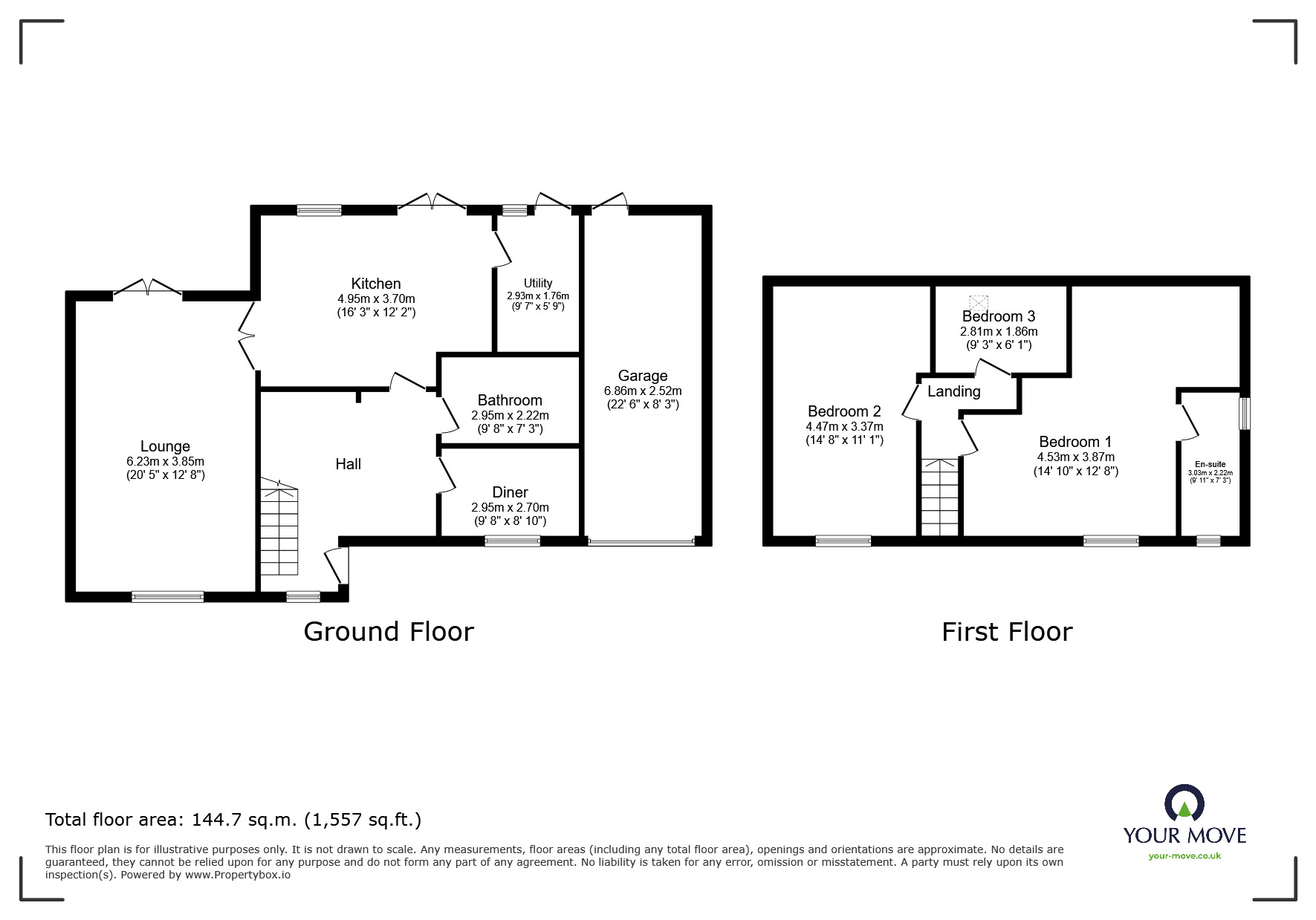 Floorplan of 2 bedroom Detached Bungalow for sale, Doncaster Road, Barnsley, S71
