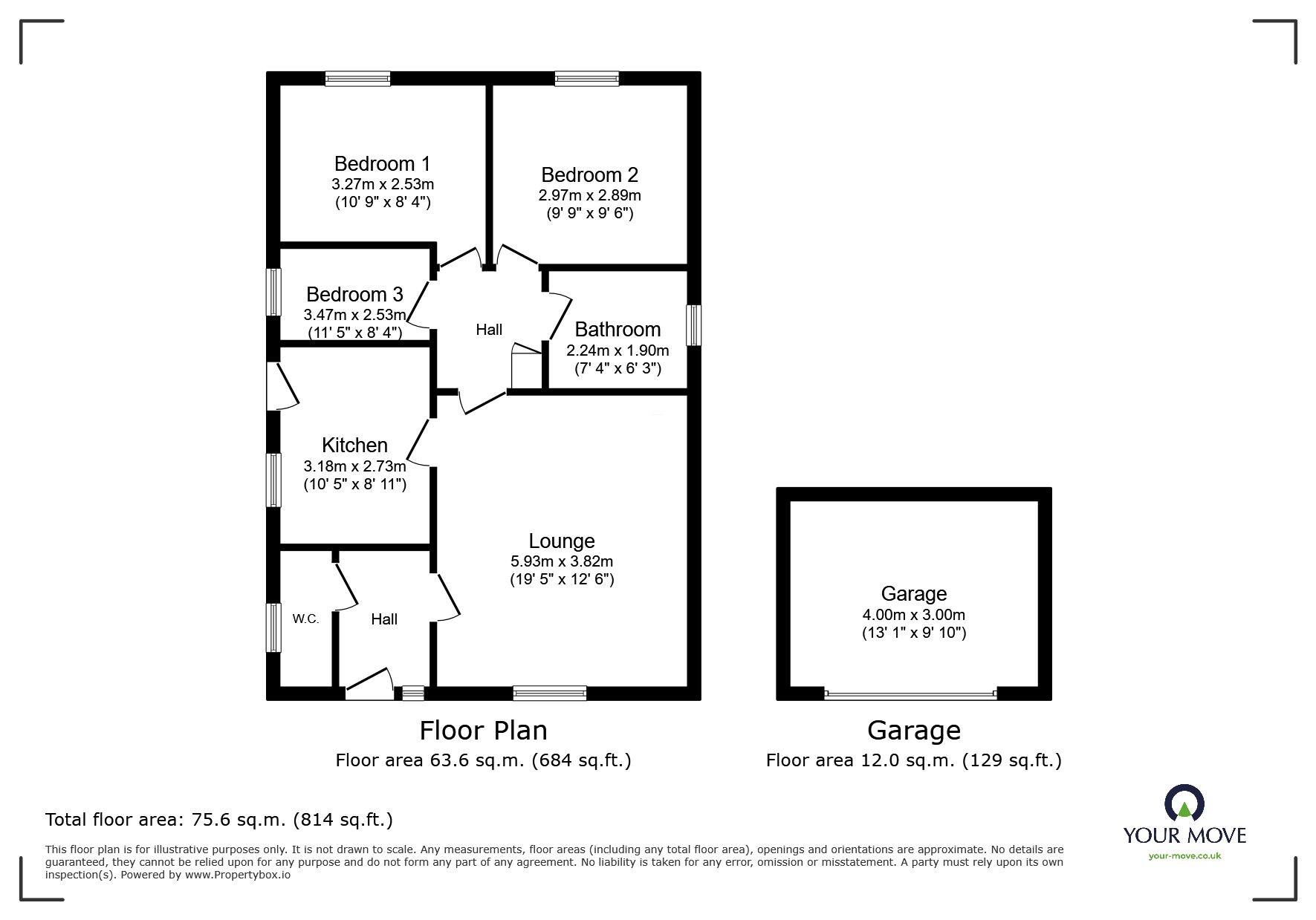 Floorplan of 3 bedroom Detached Bungalow for sale, St. Andrews Drive, Darton, Barnsley, S75