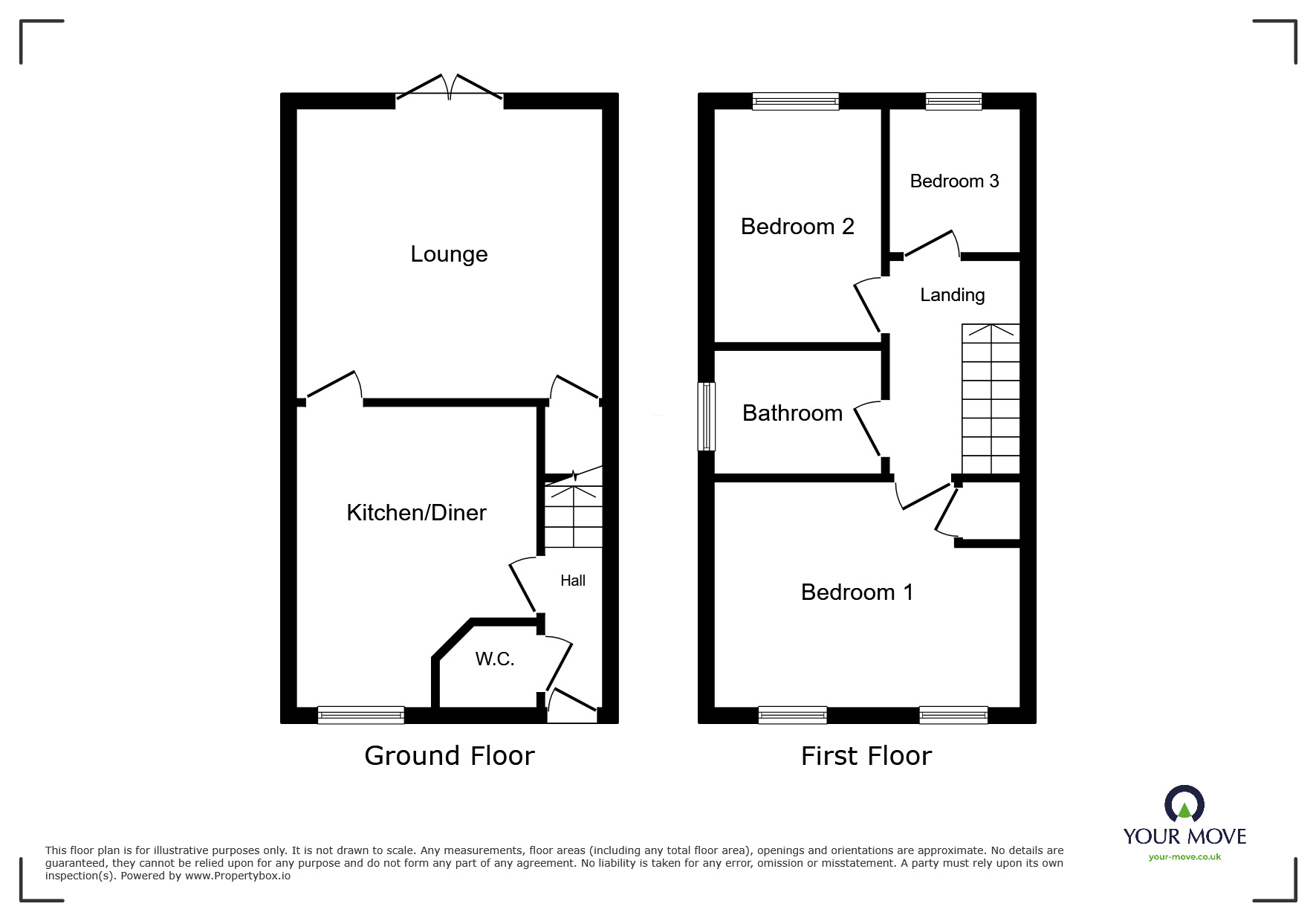 Floorplan of 3 bedroom End Terrace House to rent, Leslie Road, Barnsley, S70