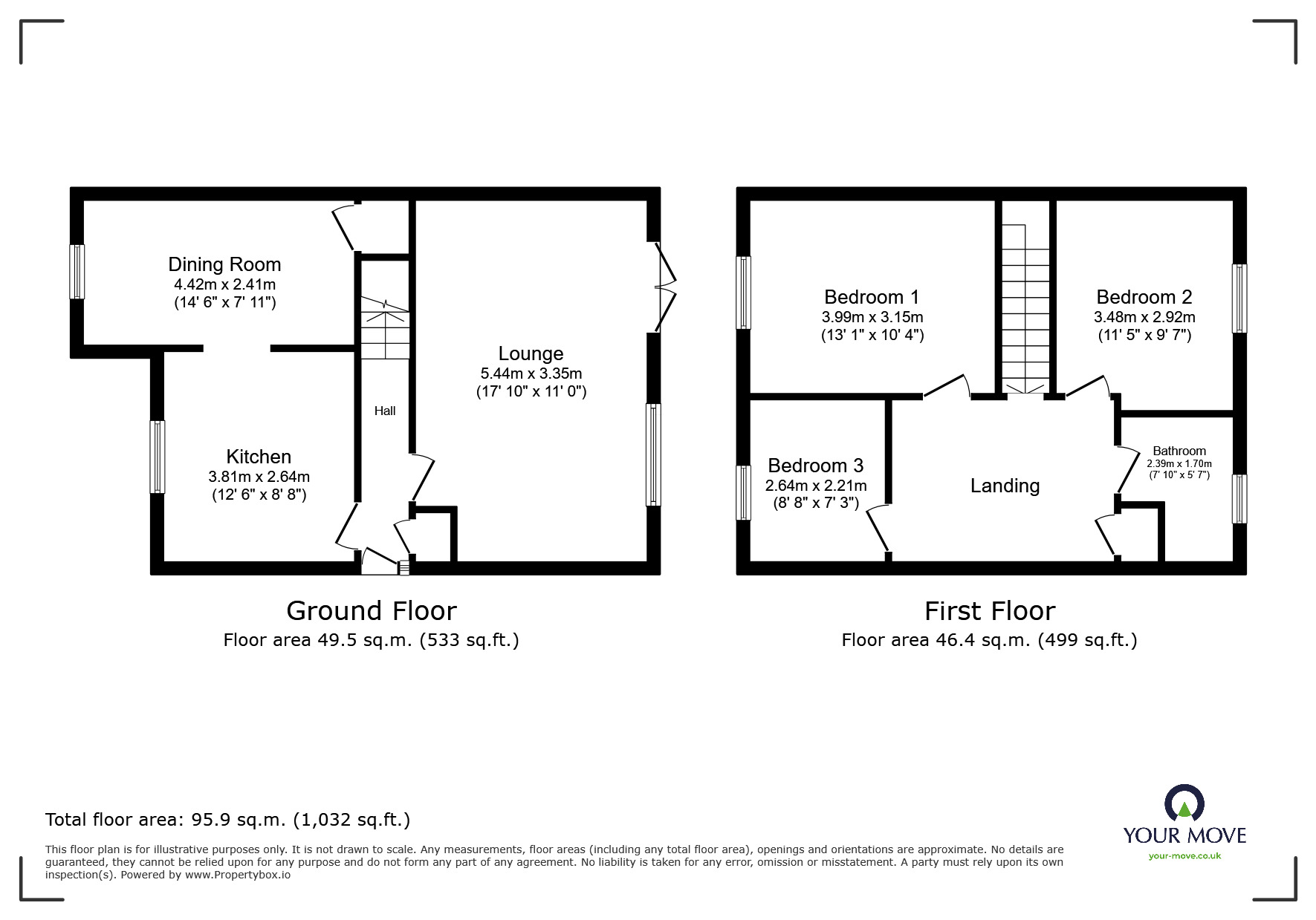 Floorplan of 3 bedroom Semi Detached House for sale, Park Hill Grove, Dodworth, Barnsley, S75