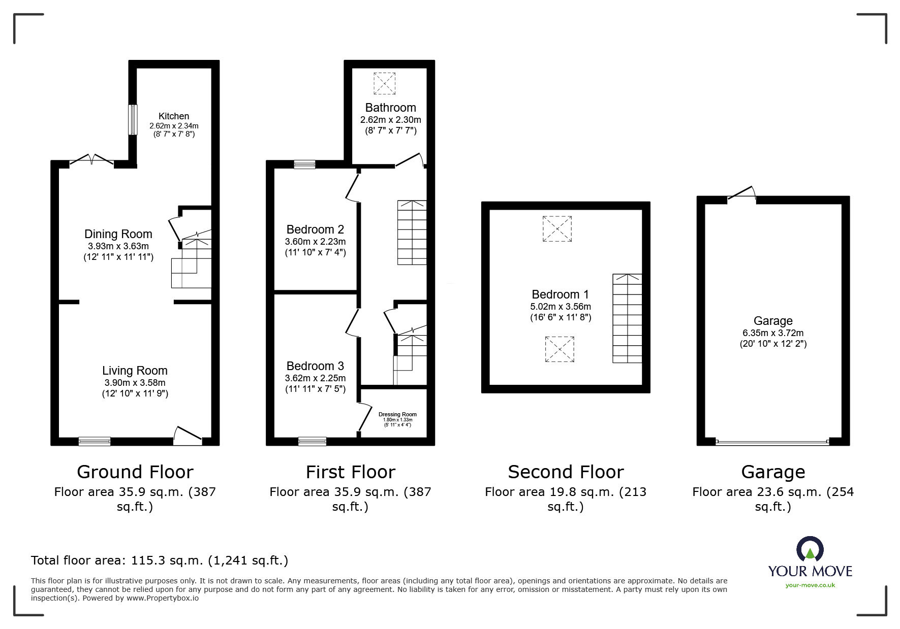 Floorplan of 3 bedroom Mid Terrace House for sale, Higham Common Road, Higham, Barnsley, S75