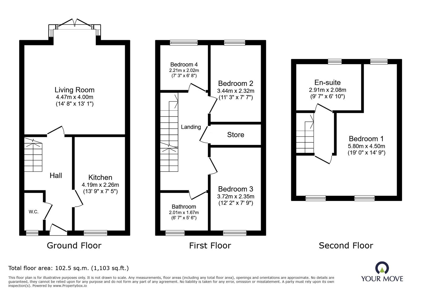 Floorplan of 4 bedroom Semi Detached House for sale, Bellcross Way, Barnsley, S71