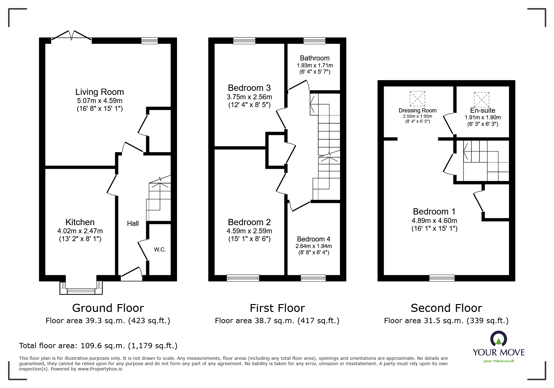 Floorplan of 4 bedroom Mid Terrace House for sale, Hoyle Mill Road, Barnsley, S70