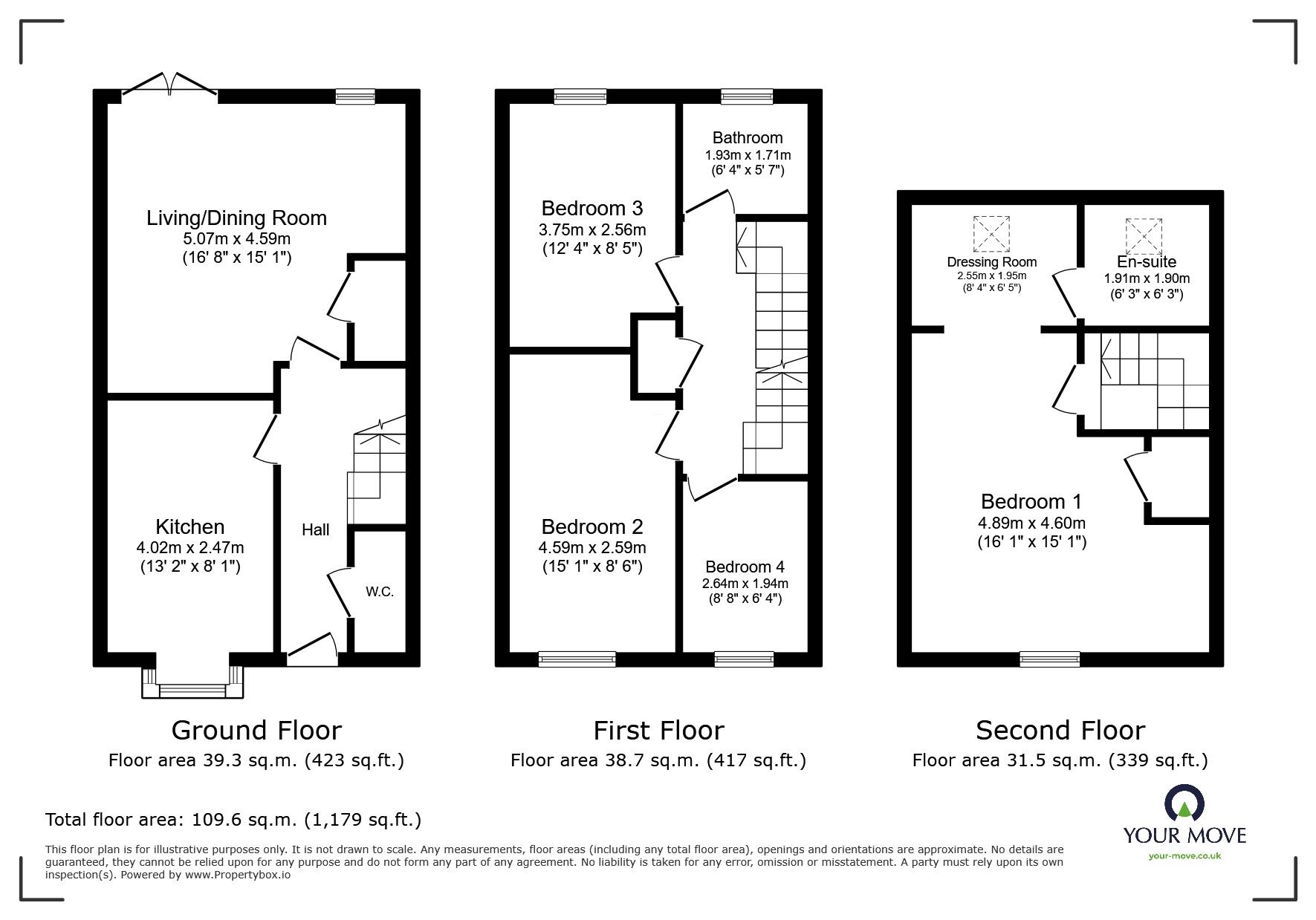 Floorplan of 4 bedroom Mid Terrace House for sale, Hoyle Mill Road, Barnsley, S70