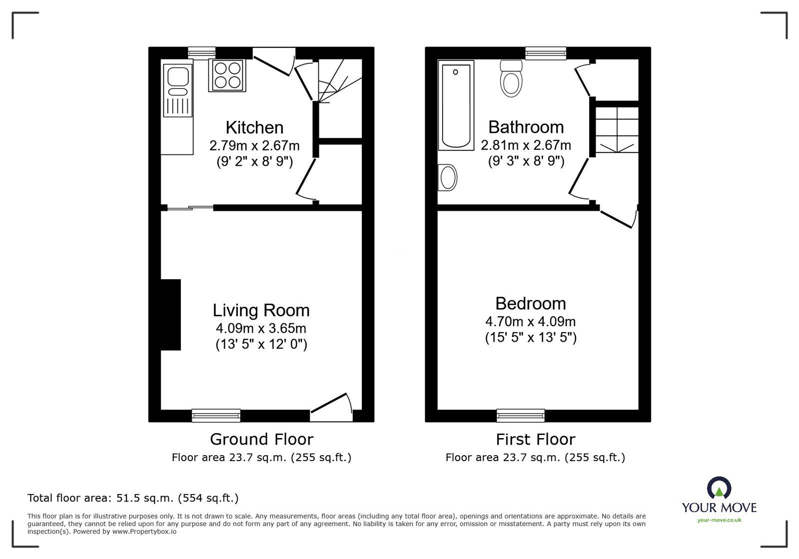 Floorplan of 1 bedroom Mid Terrace House for sale, Dyson Street, Barnsley, S70