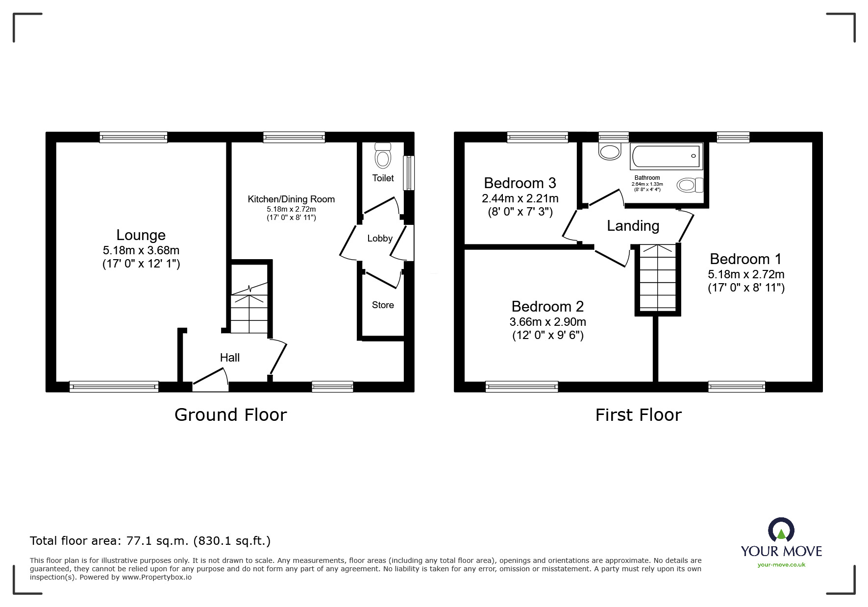 Floorplan of 3 bedroom Semi Detached House for sale, Doncaster Road, Barnsley, S70