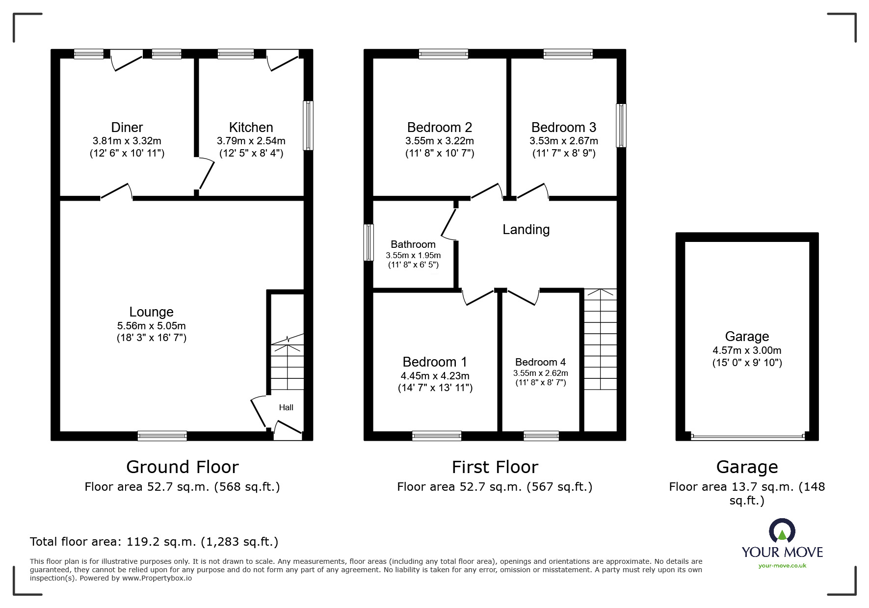 Floorplan of 4 bedroom Detached House for sale, Oakwell Lane, Barnsley, S71