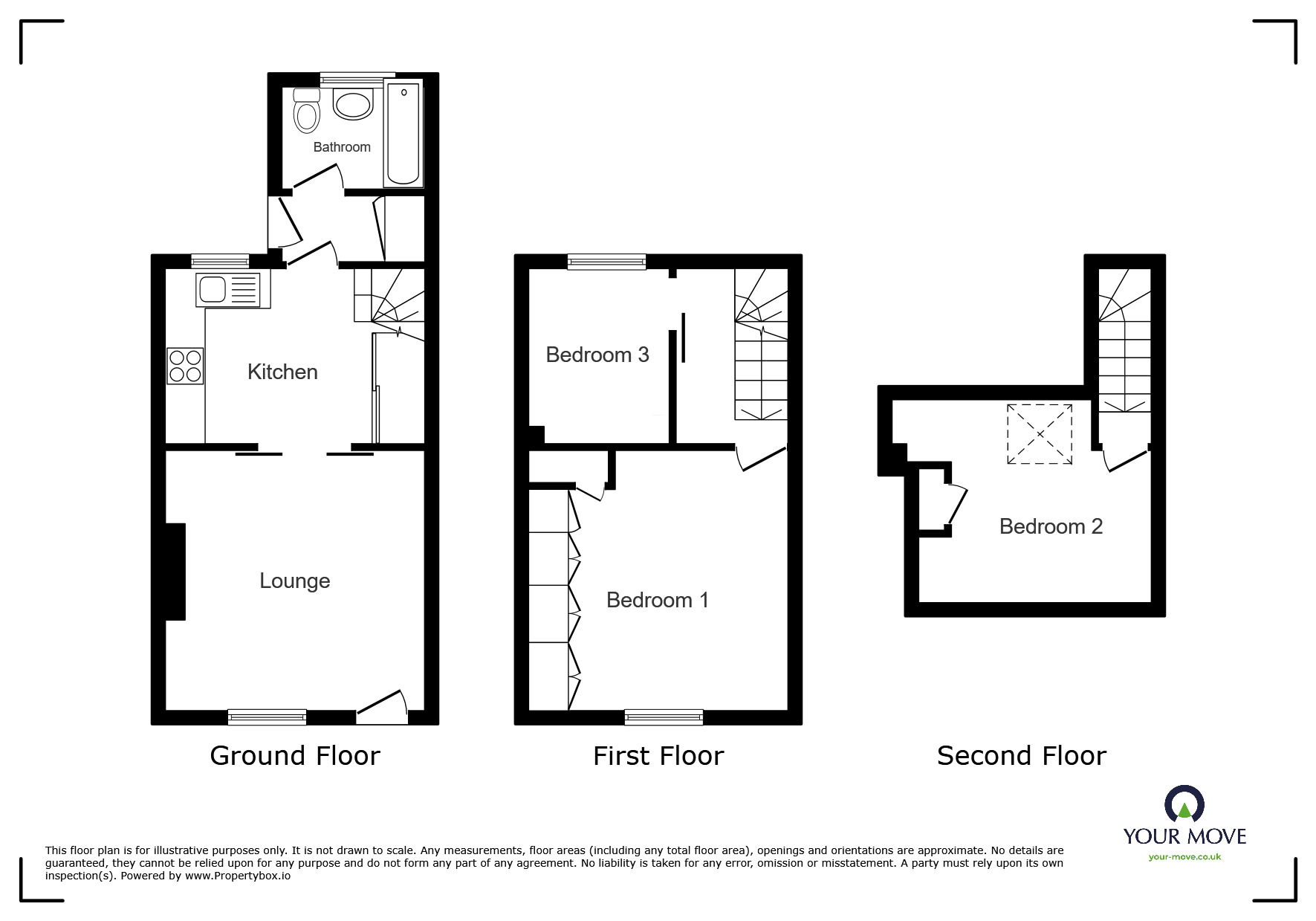 Floorplan of 3 bedroom Mid Terrace House to rent, Pond Street, Barnsley, S70