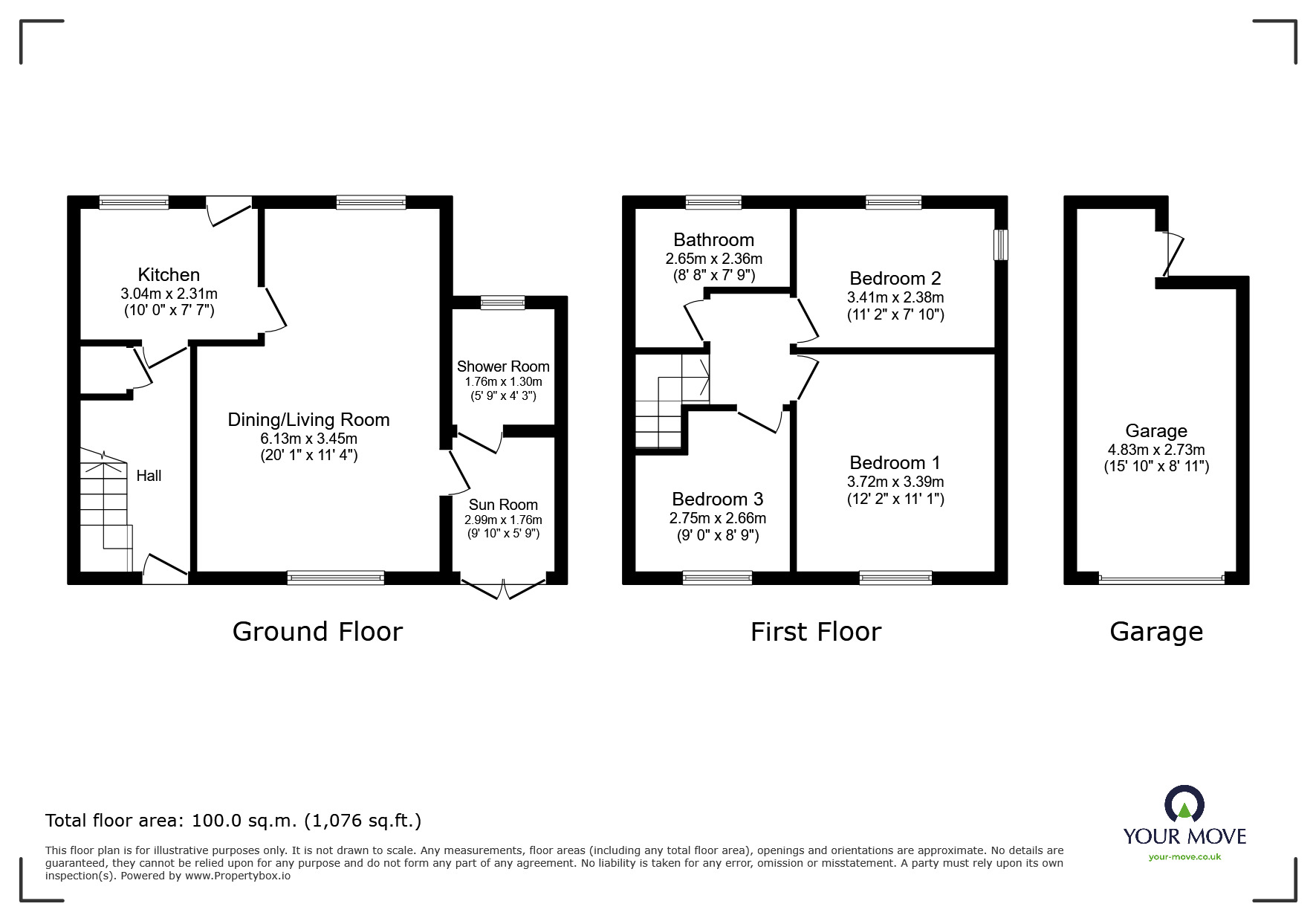 Floorplan of 3 bedroom Mid Terrace House for sale, Castle View, Birdwell, Barnsley, S70