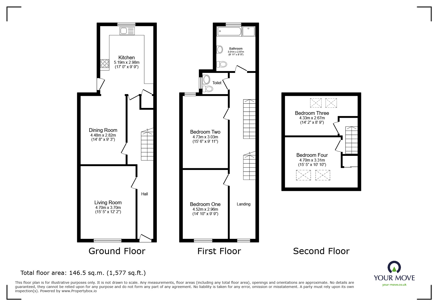 Floorplan of 4 bedroom Mid Terrace House to rent, Sheffield Road, Barnsley, S70