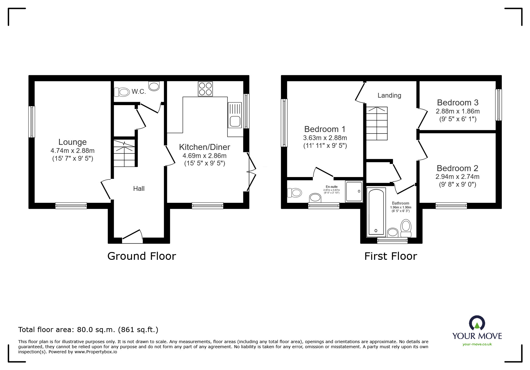 Floorplan of 3 bedroom Detached House for sale, Folly Way, Barnsley, S71